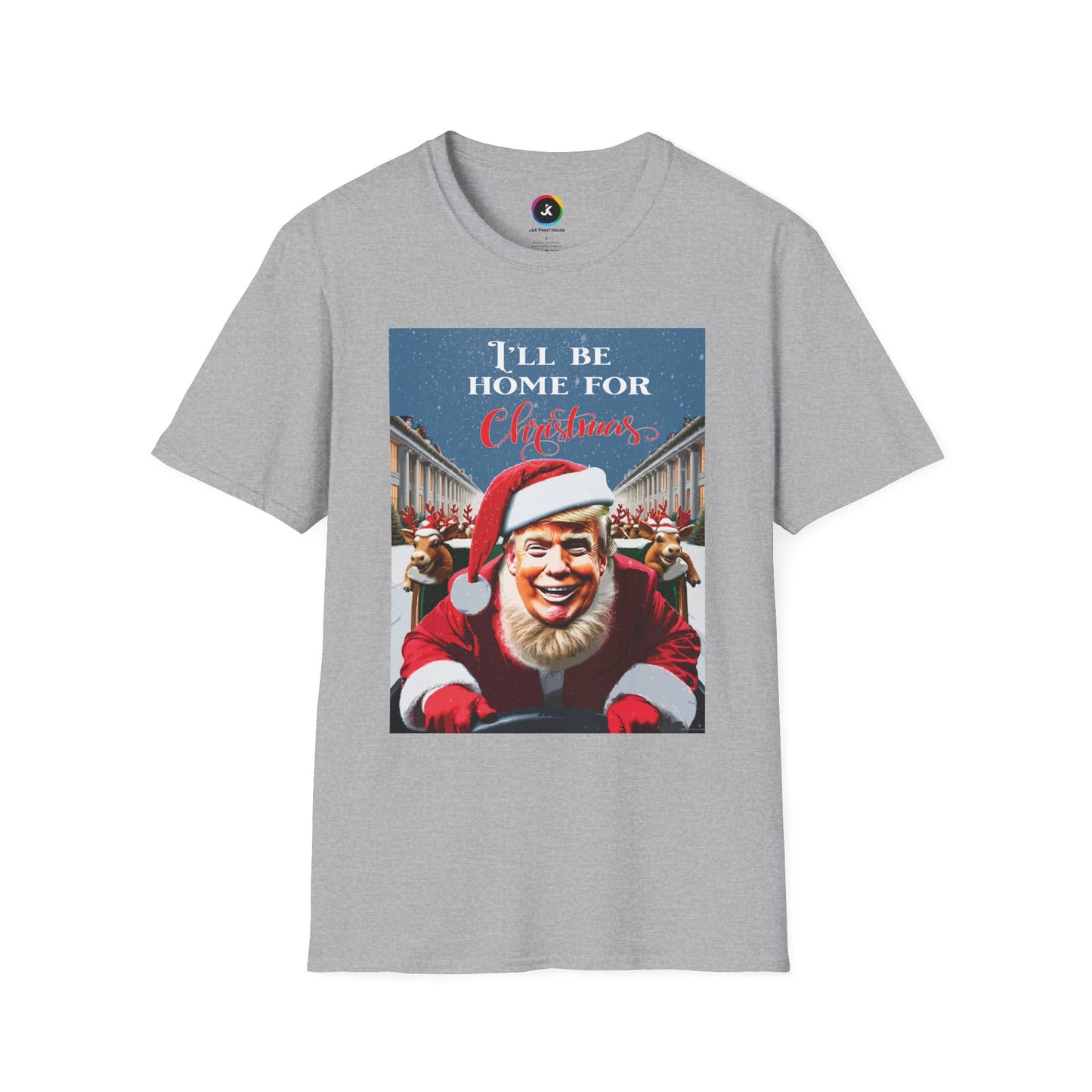Trump 2024 'I'll Be Home for Christmas' Santa T-Shirt