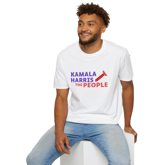 Kamala Harris 2024 “Screwing the People” Gildan Softstyle T-Shirt