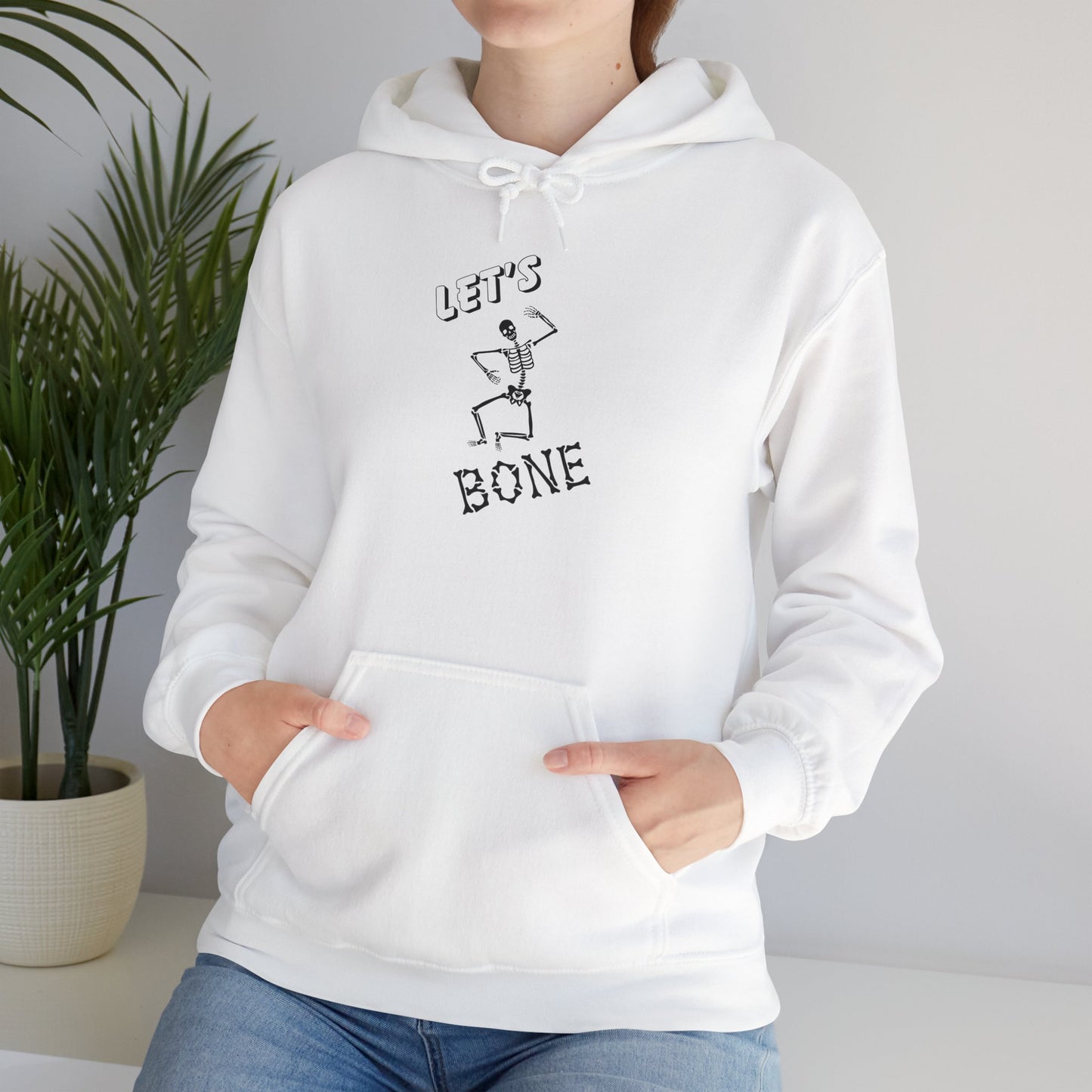 Let's Bone Skeleton Halloween Gildan Hoodie