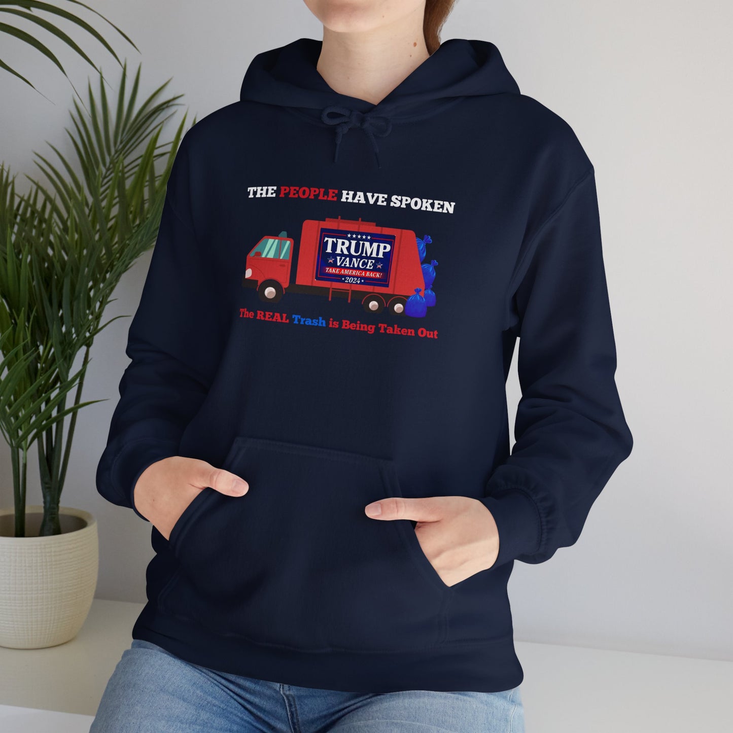 Trump 2024 Victory – The People Have Spoken Garbage Truck Design Hoodie