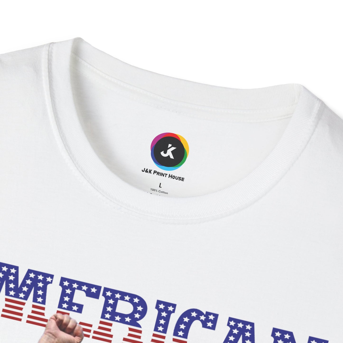 American Badass Pro-Trump Softstyle T-Shirt – Tribute to Trump's Resilience