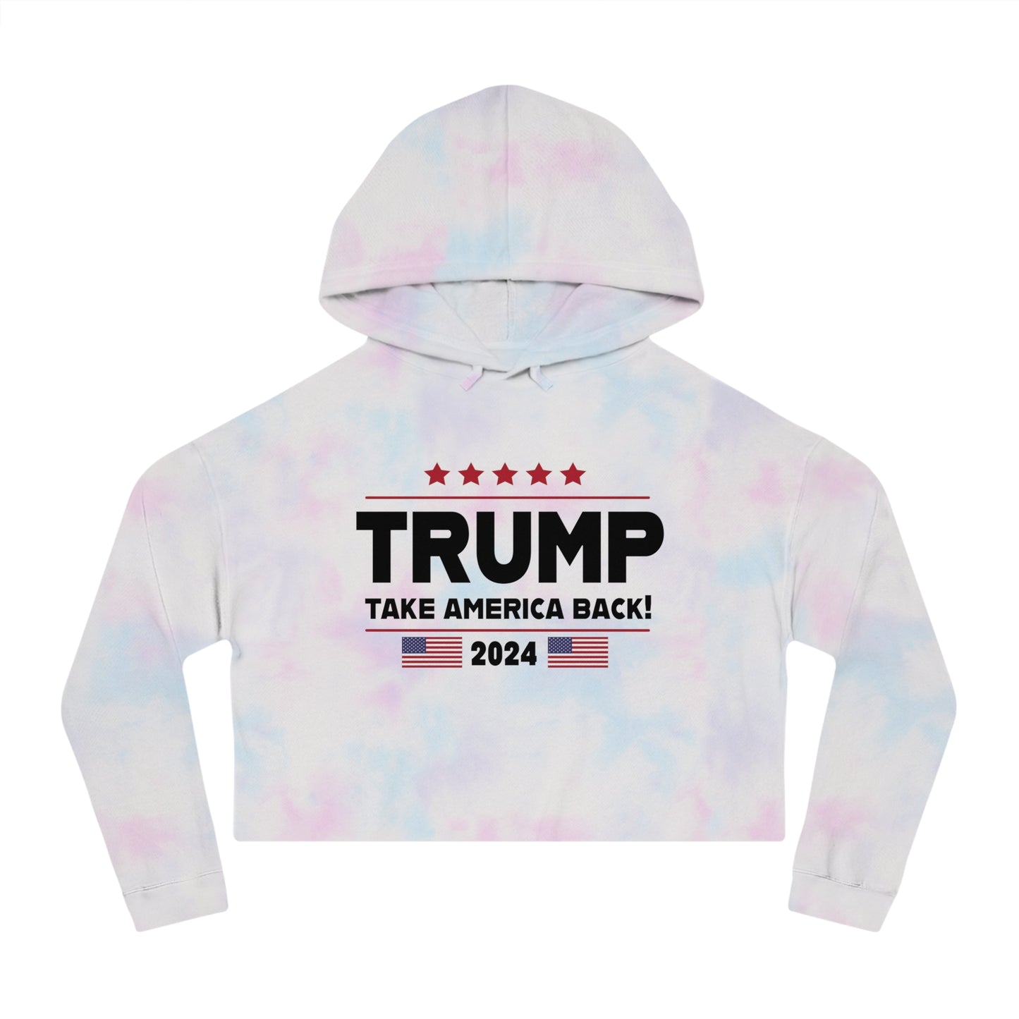 Trump Take America Back Women’s Light Cropped Hooded Sweatshirt