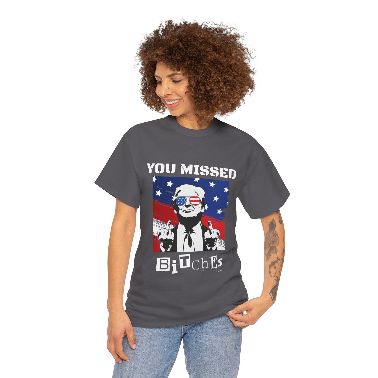 Trump - You Missed B*tches - Dark Gildan Heavy T shirt