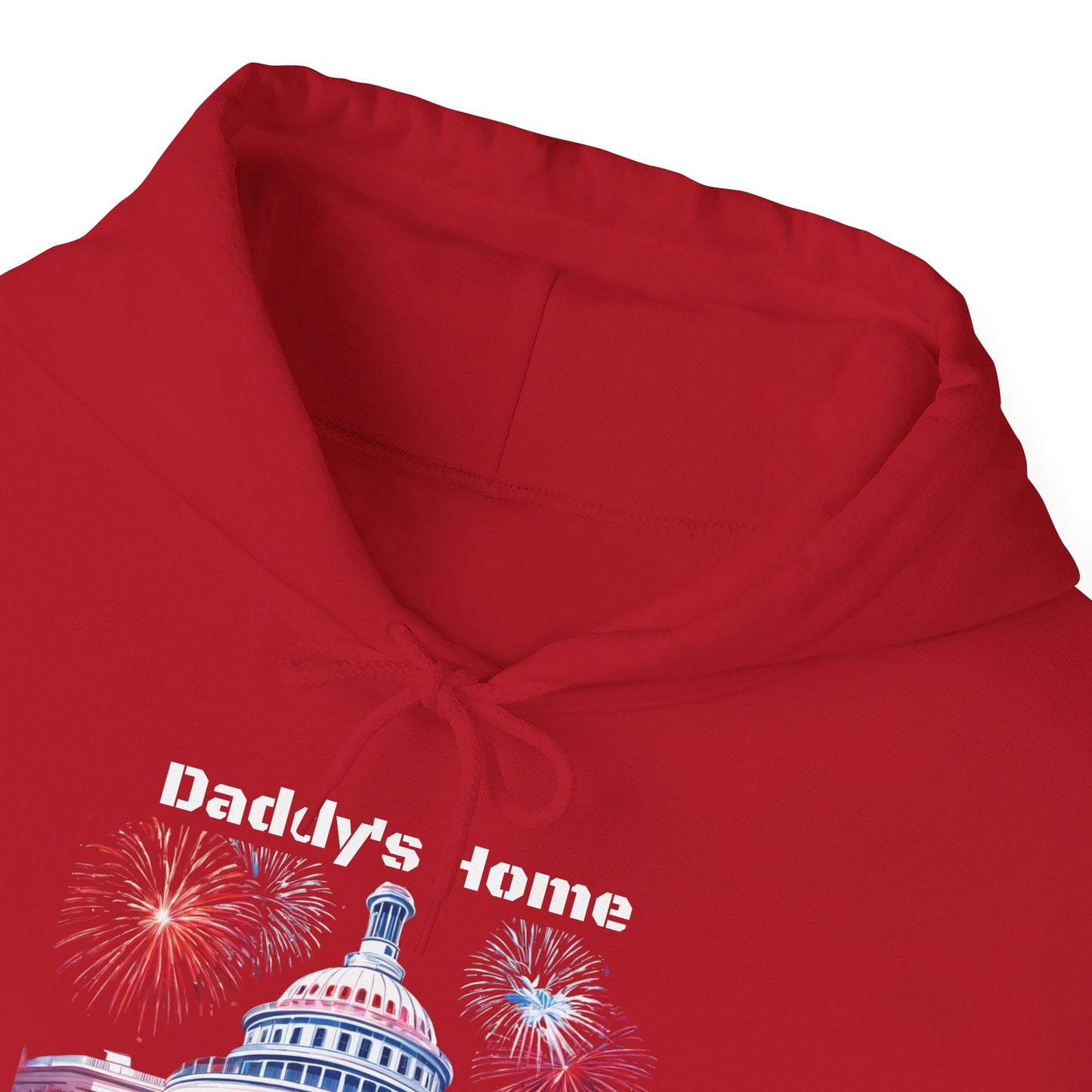 Trump 2024 – Daddy's Back White House Fireworks Design Hoodie