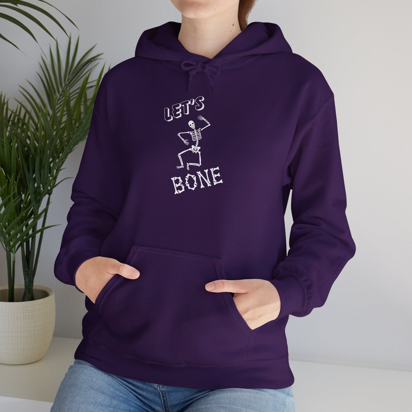 Let's Bone Skeleton Halloween Gildan Hoodie