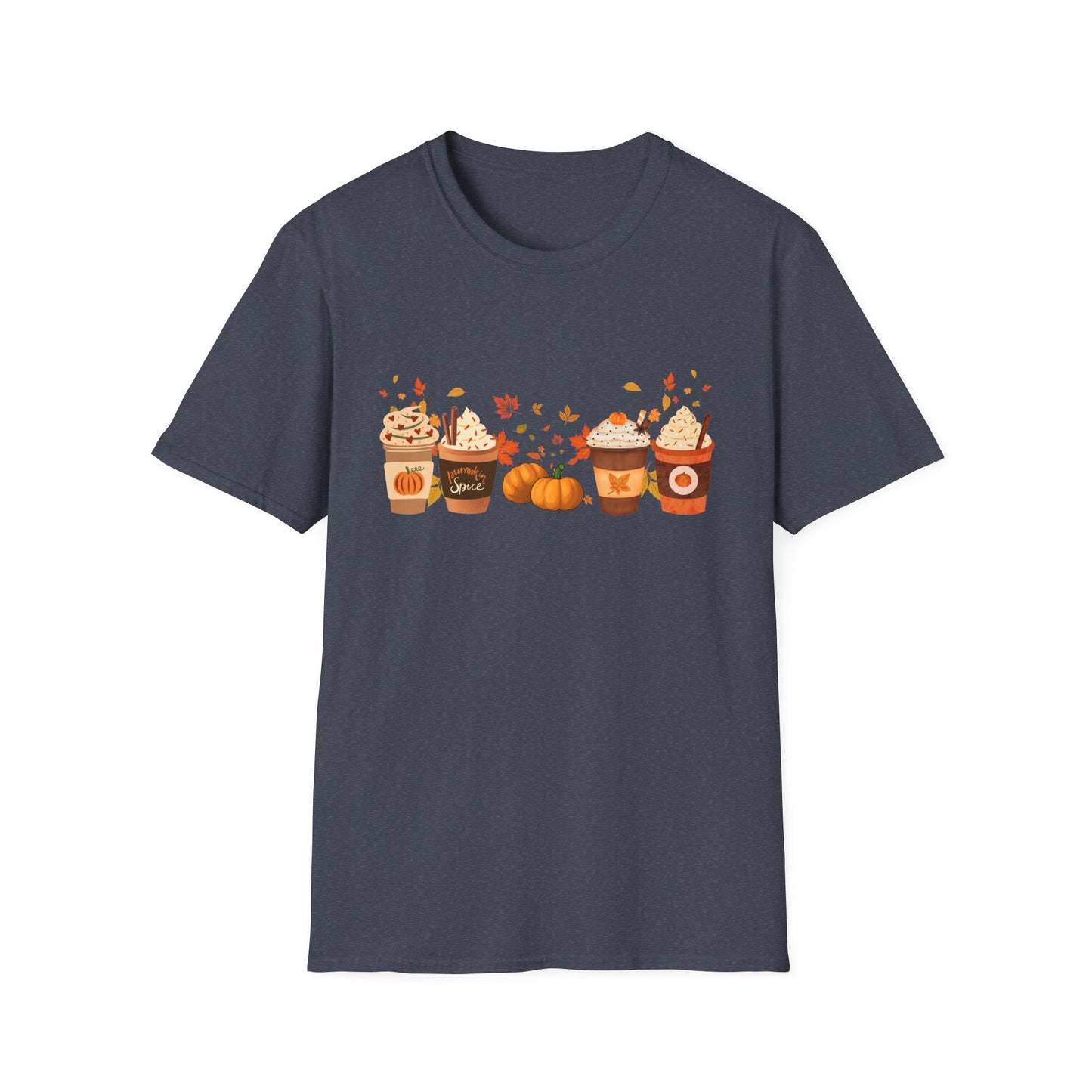 Fall Pumpkin Spice Latte Design Gildan Softstyle T-Shirt