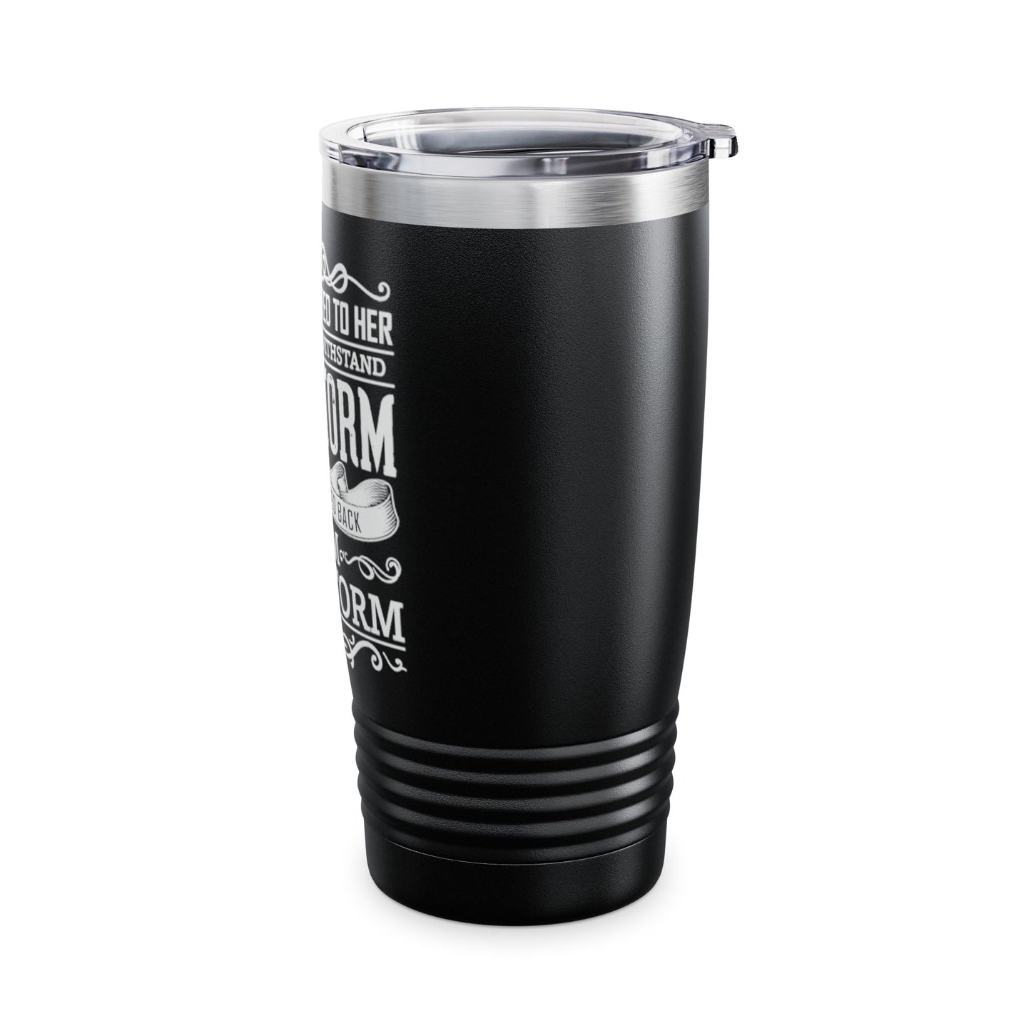I Am the Storm Black Ringneck Tumbler, 20oz