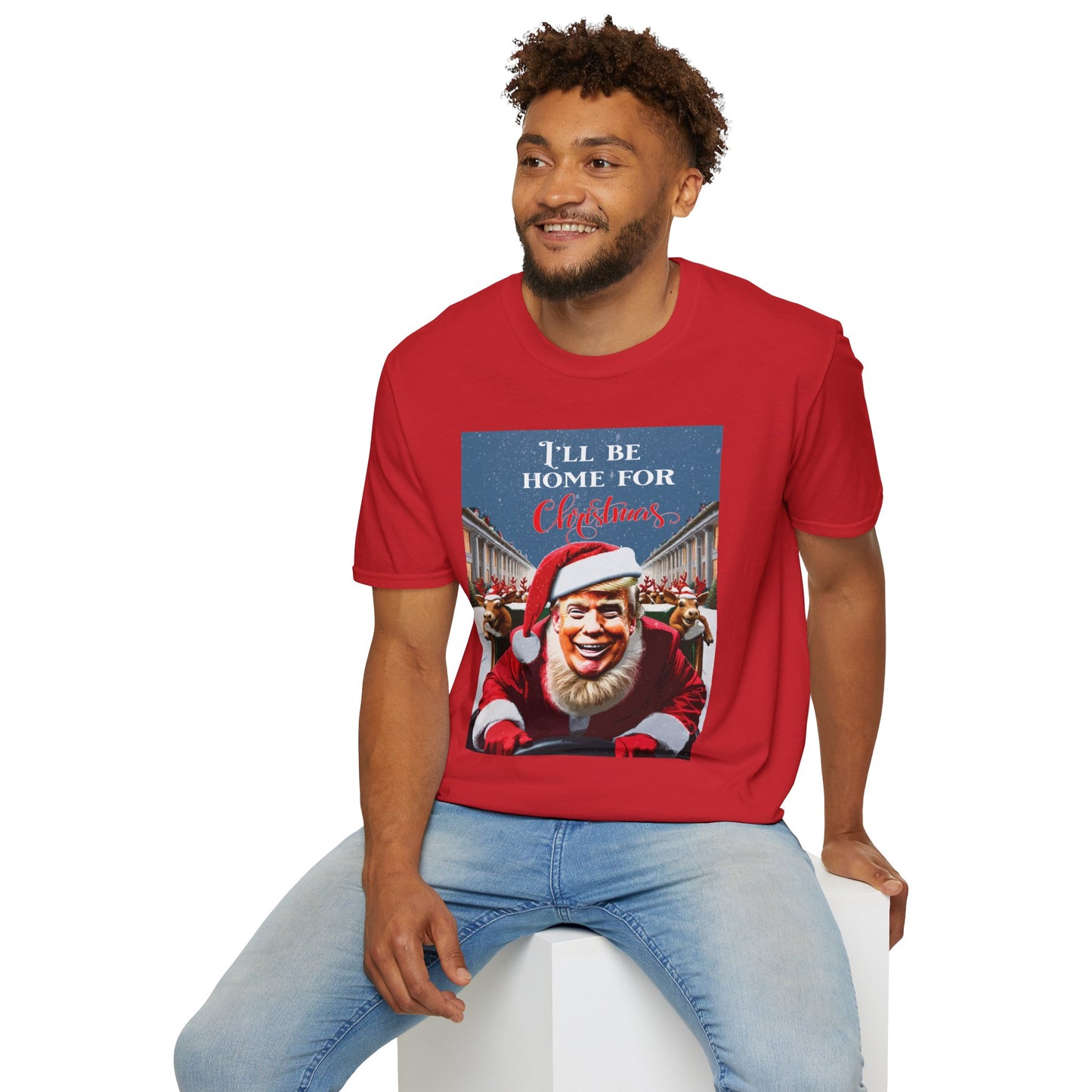 Trump 2024 'I'll Be Home for Christmas' Santa T-Shirt