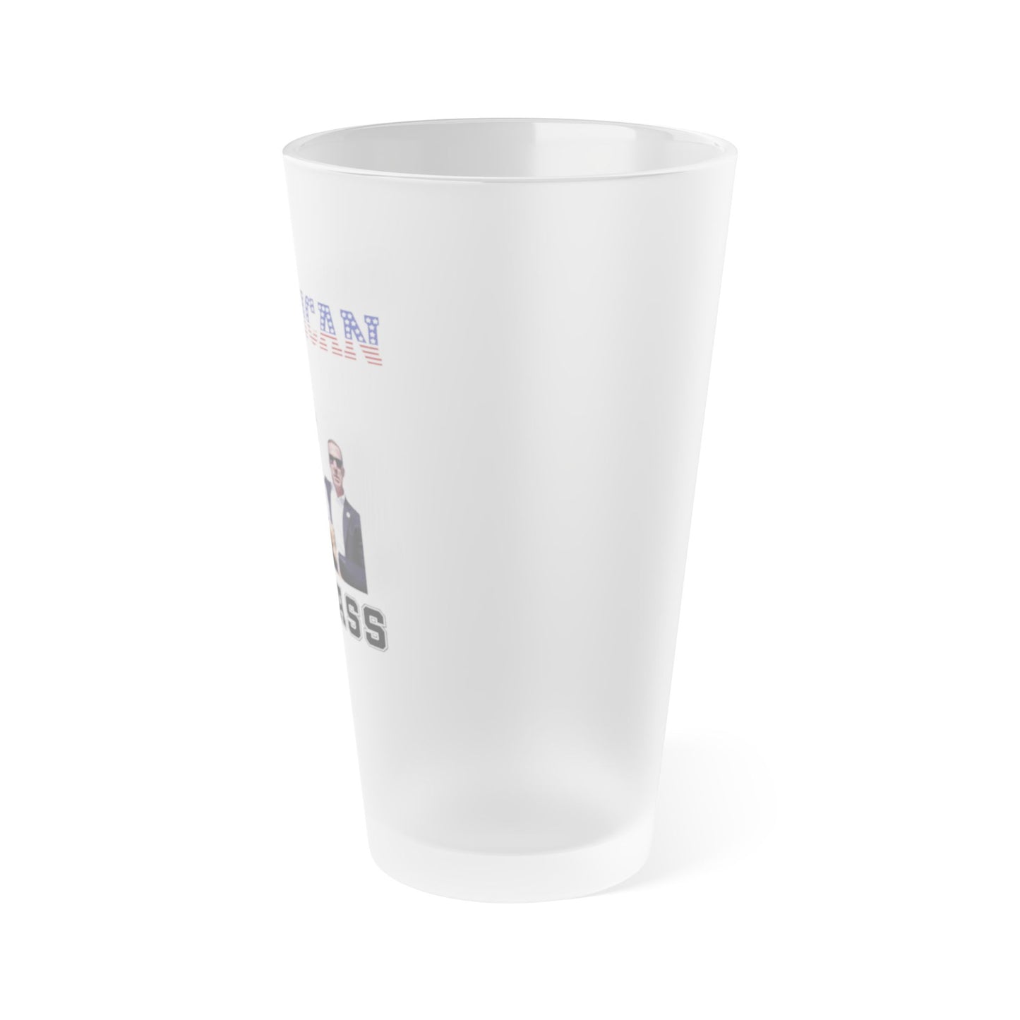 American Badass Frosted Pint Glass, 16oz