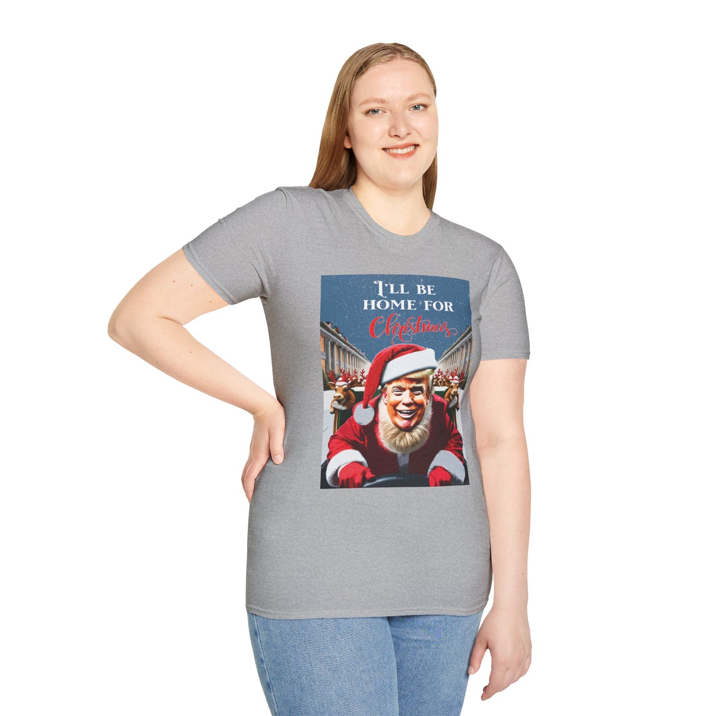 Trump 2024 'I'll Be Home for Christmas' Santa T-Shirt