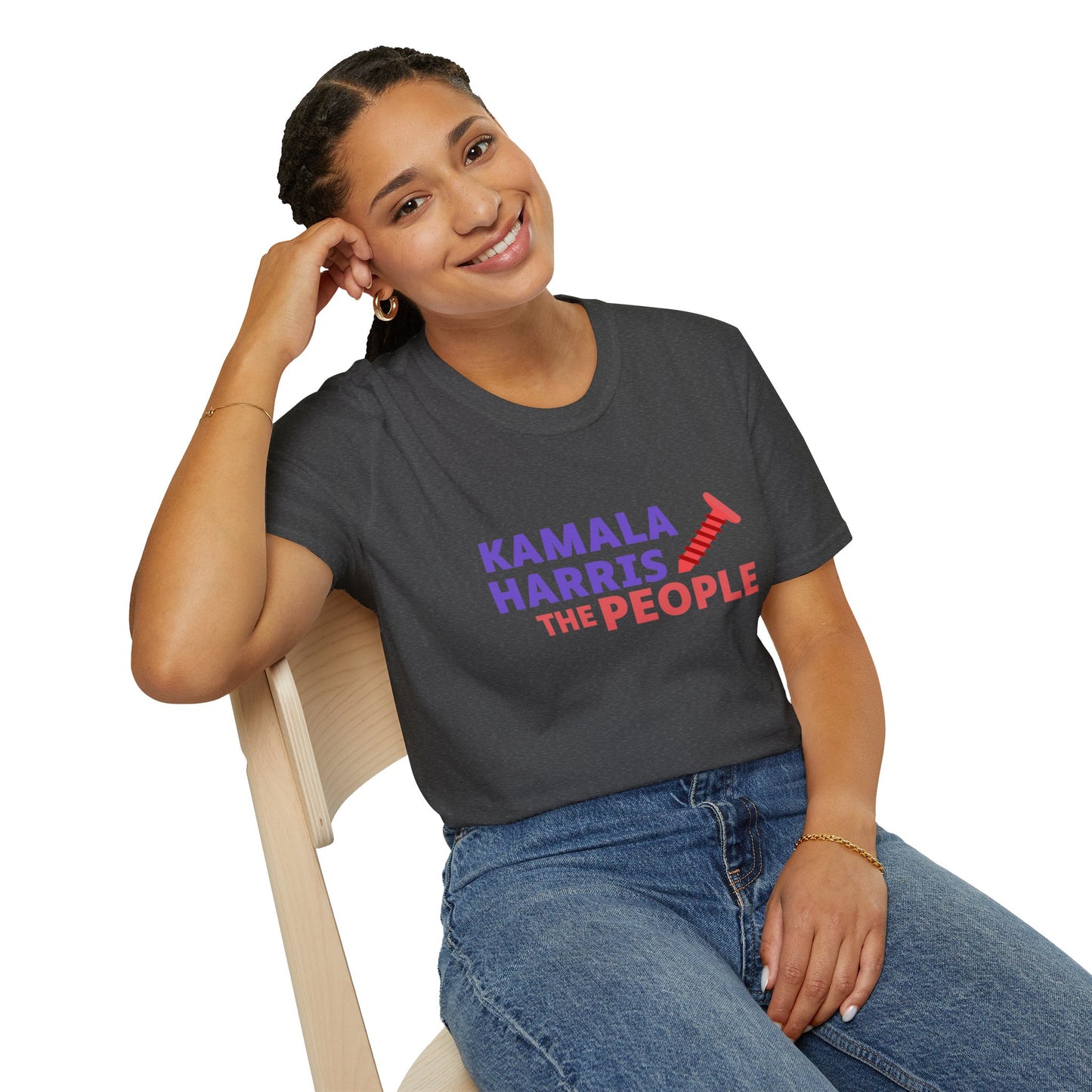 Kamala Harris 2024 “Screwing the People” Gildan Softstyle T-Shirt