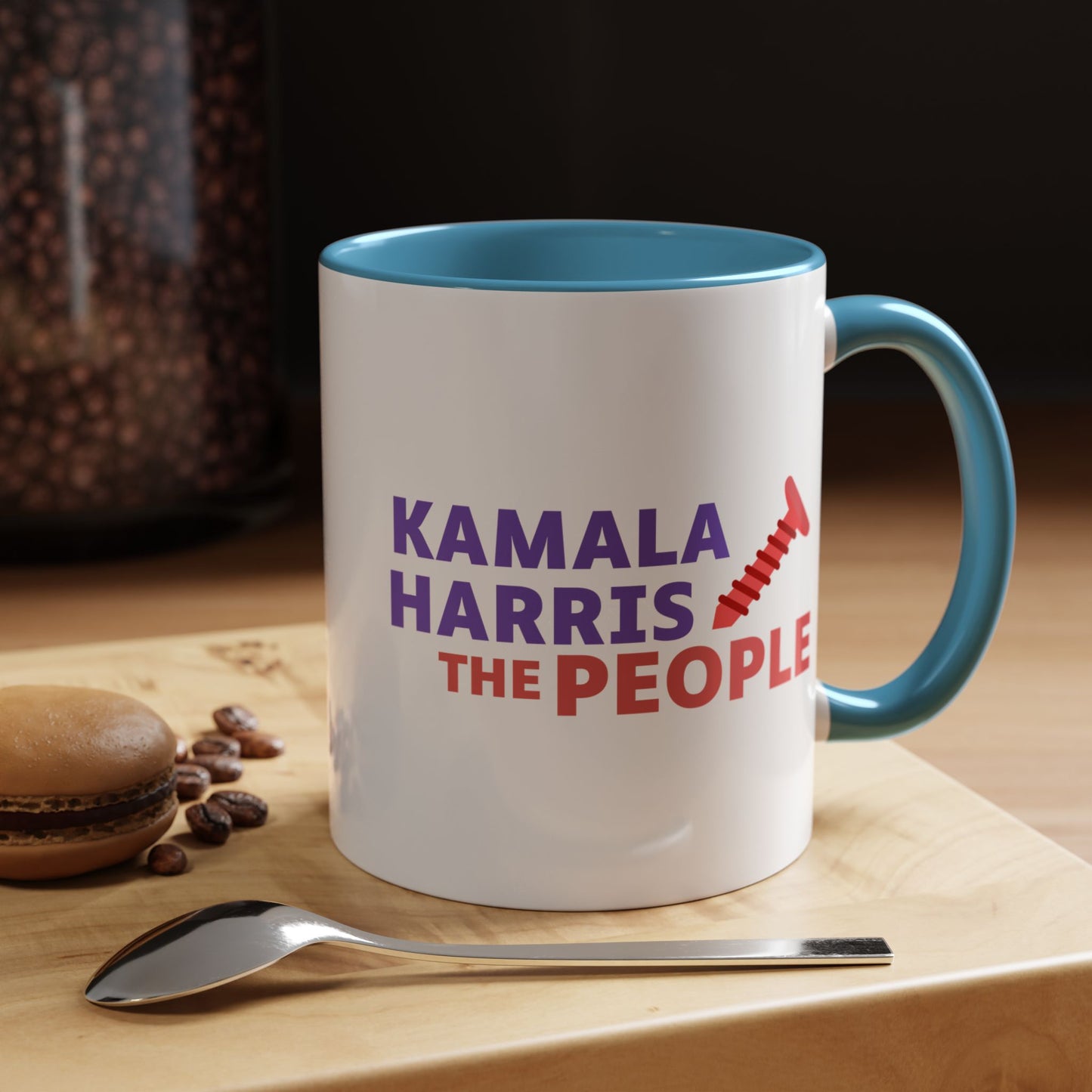 Kamala Harris "Screwing the People" Accent Coffee Mug – 11oz & 15oz