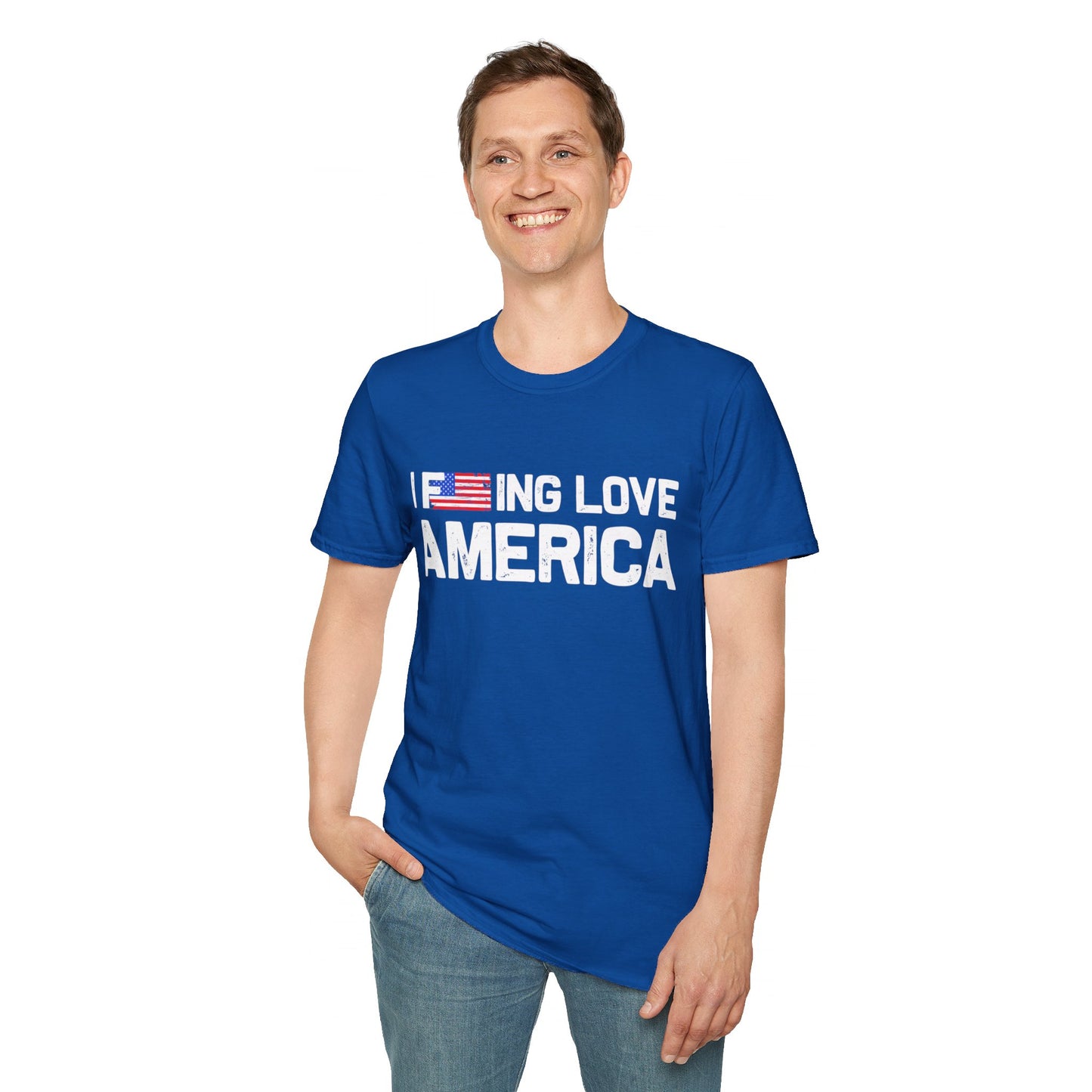 F***ing Love America - Premium Softstyle Dark T-Shirt
