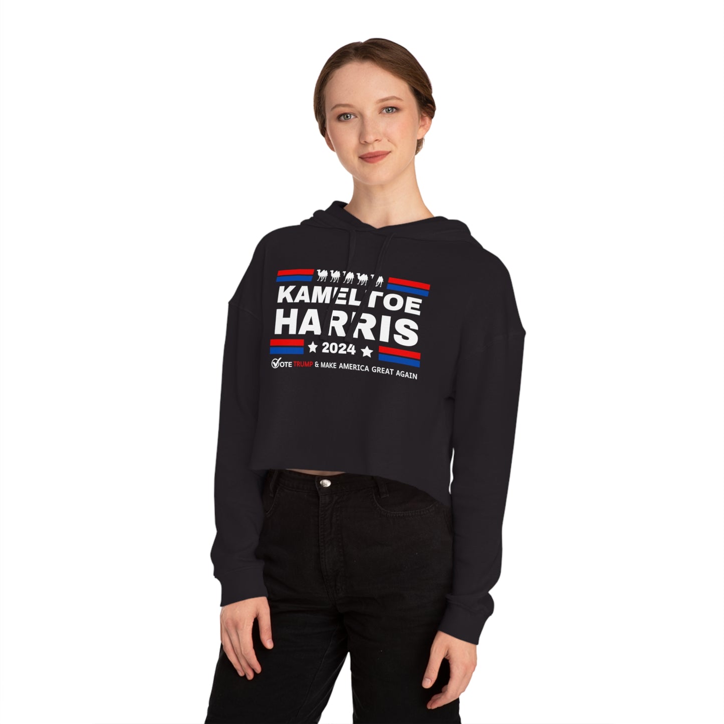 Kameltoe Harris 2024 Bella+Canvas Women’s Cropped Hooded Sweatshirt
