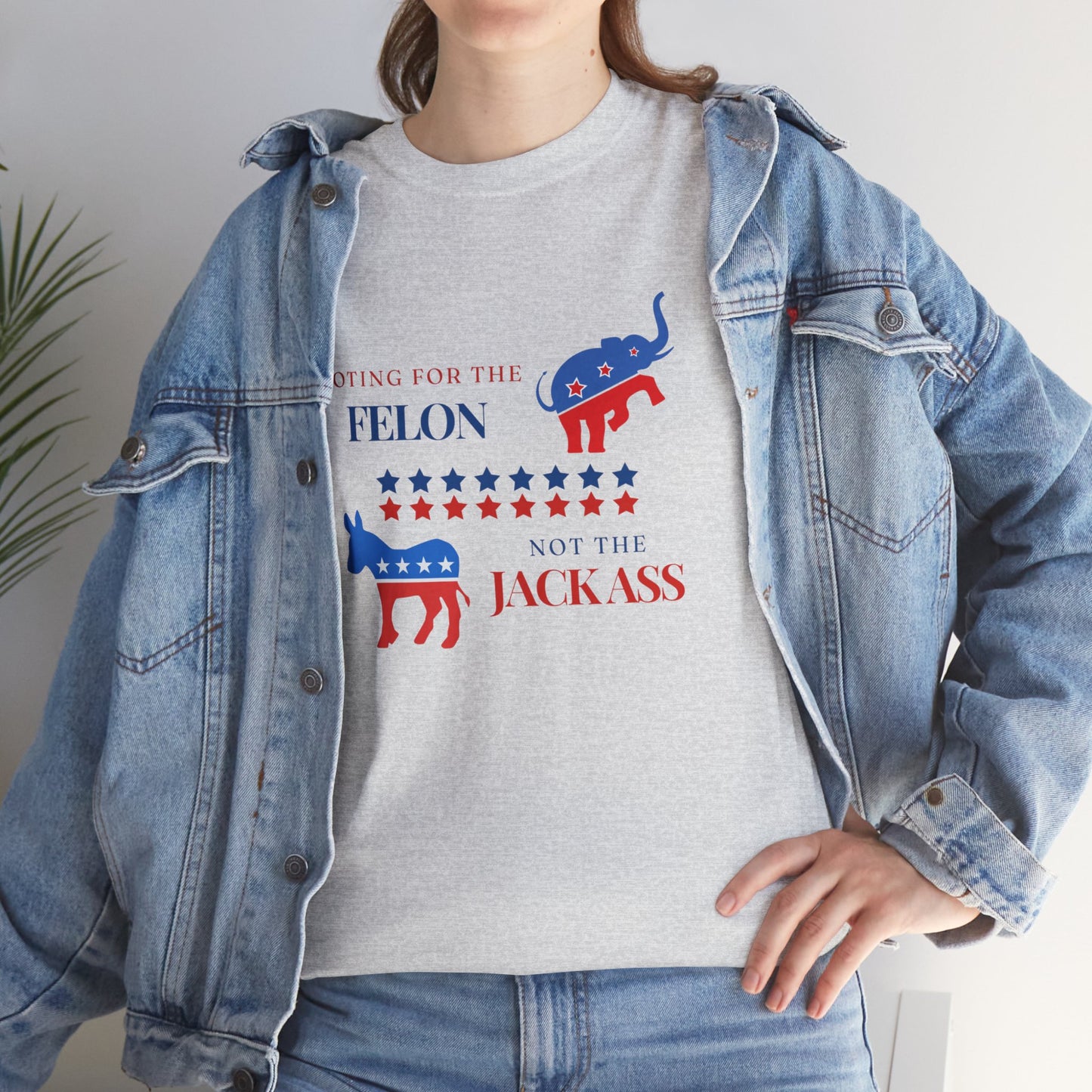 Voting for the Felon Not the Jackass! - Premium Standard T-Shirt