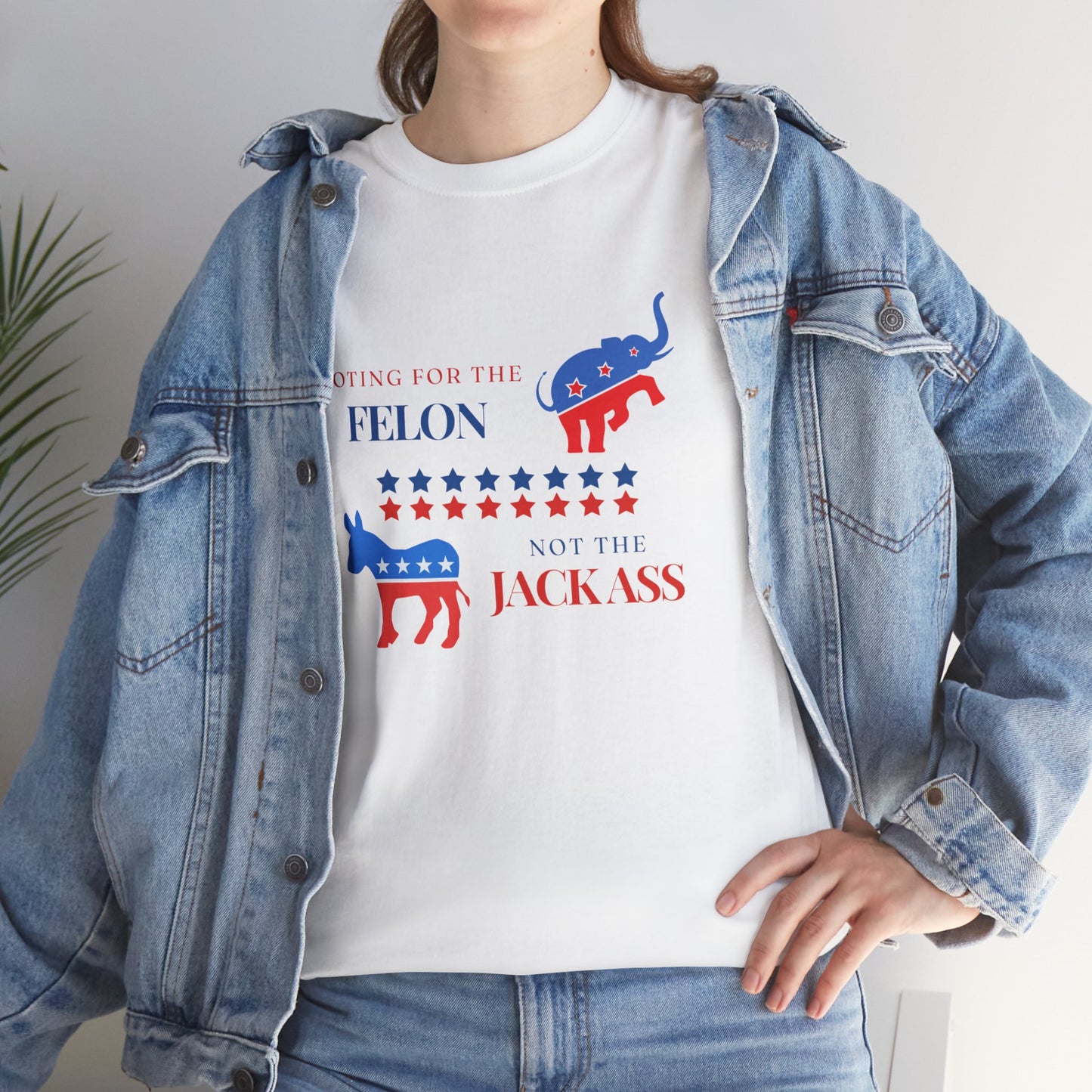 Voting for the Felon Not the Jackass! - Premium Standard T-Shirt