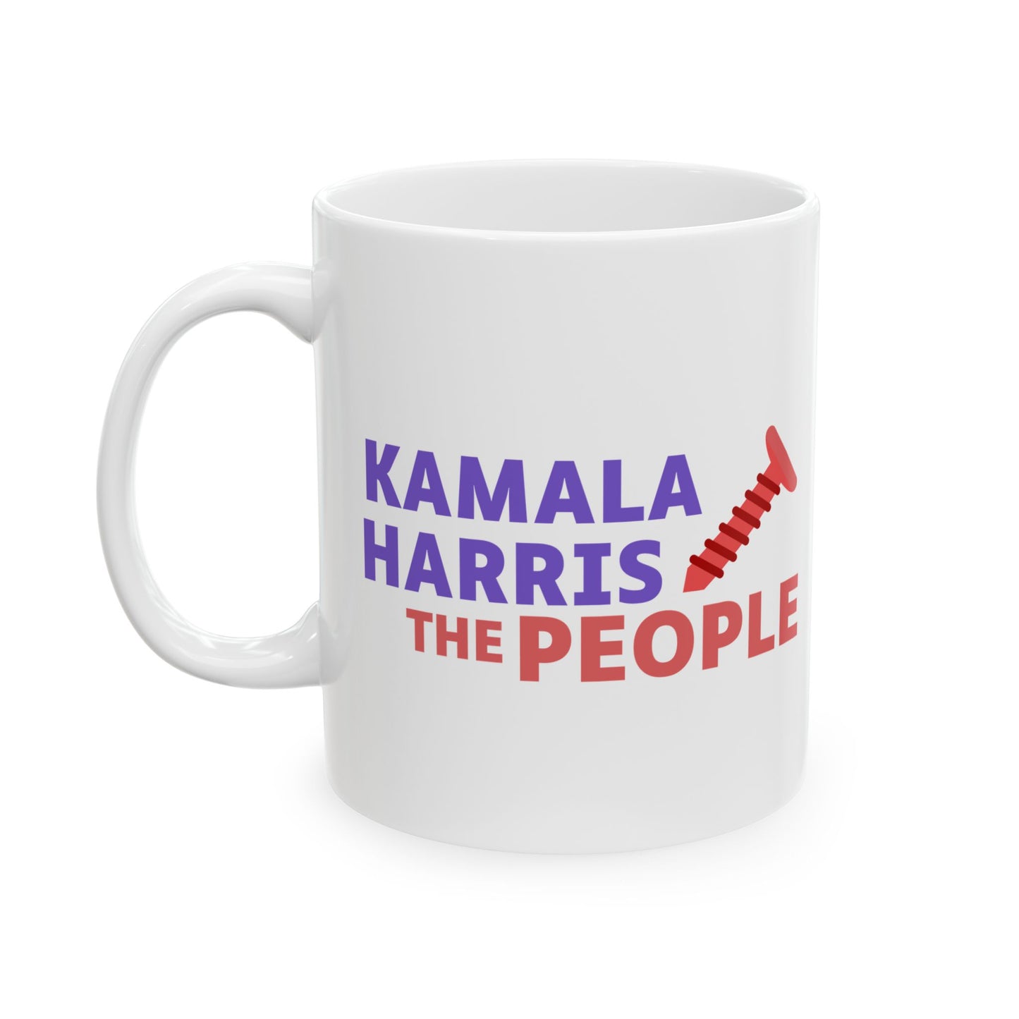 Kamala Harris "Screwing the People" Ceramic Coffee Mug – 11oz & 15oz