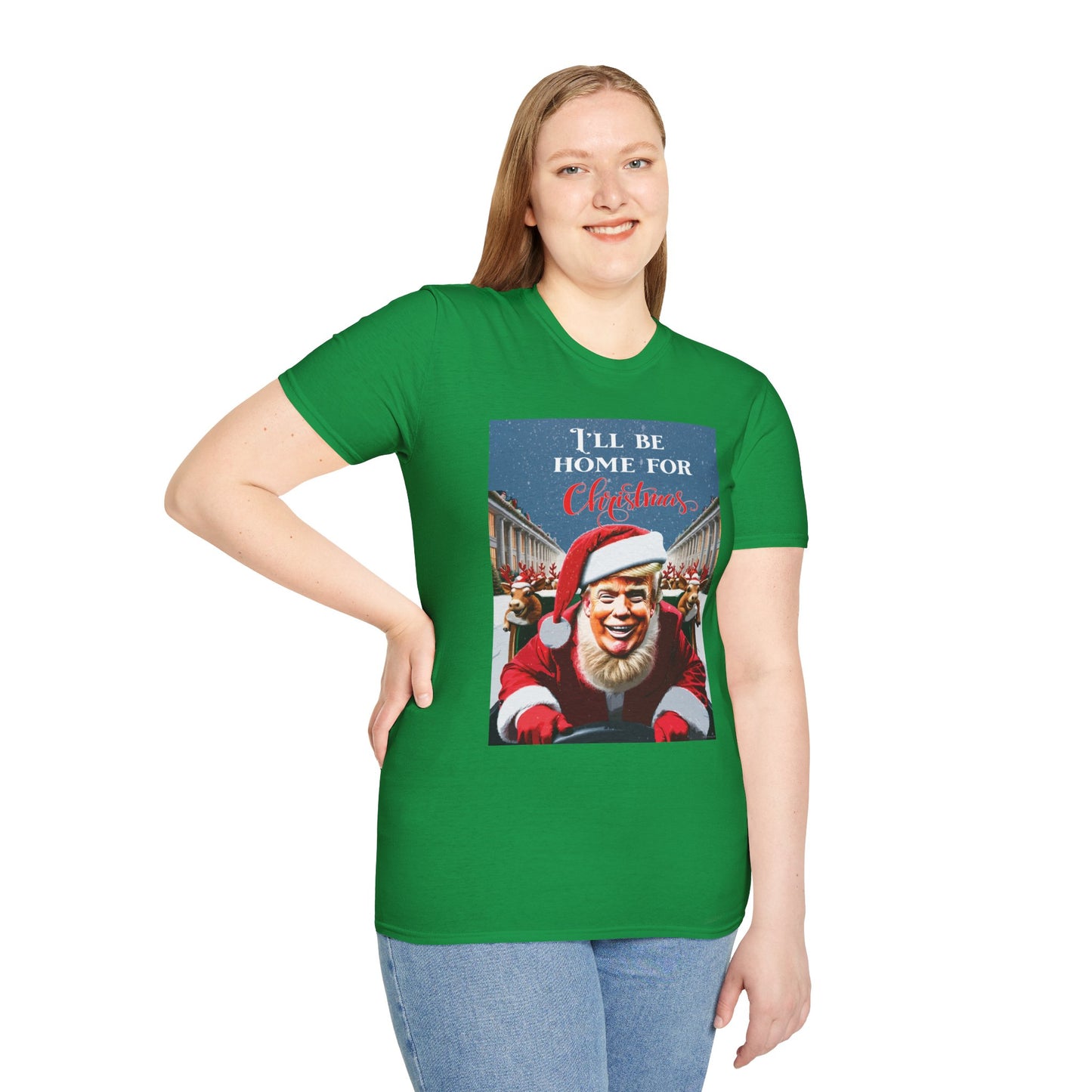 Trump 2024 'I'll Be Home for Christmas' Santa T-Shirt
