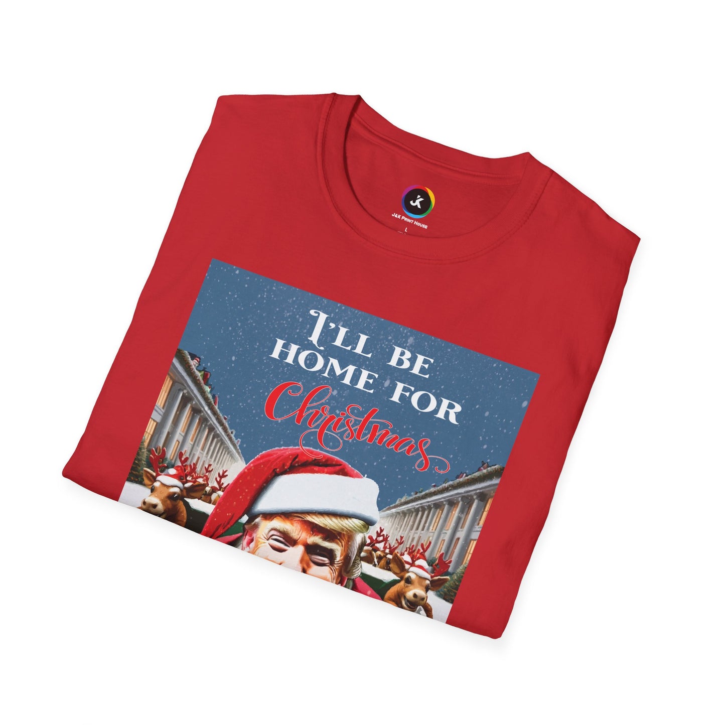 Trump 2024 'I'll Be Home for Christmas' Santa T-Shirt