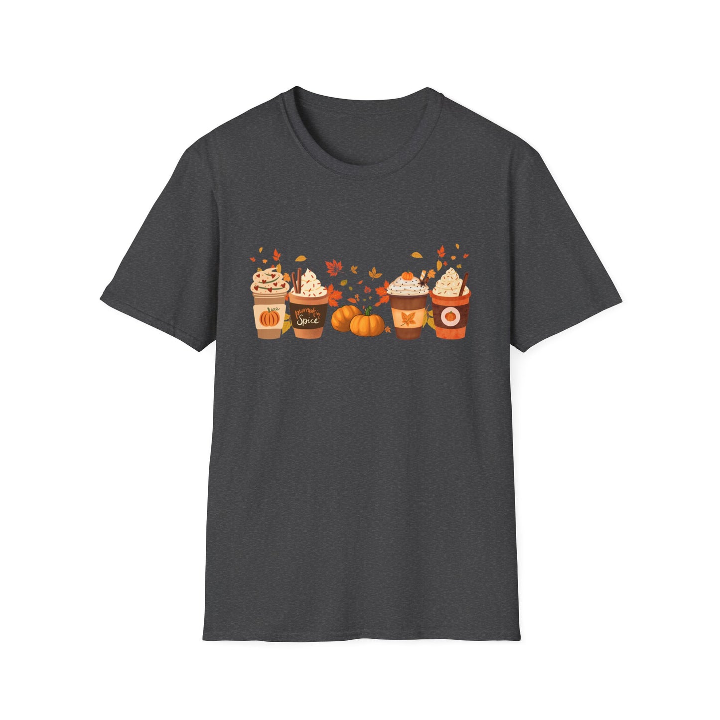 Fall Pumpkin Spice Latte Design Gildan Softstyle T-Shirt