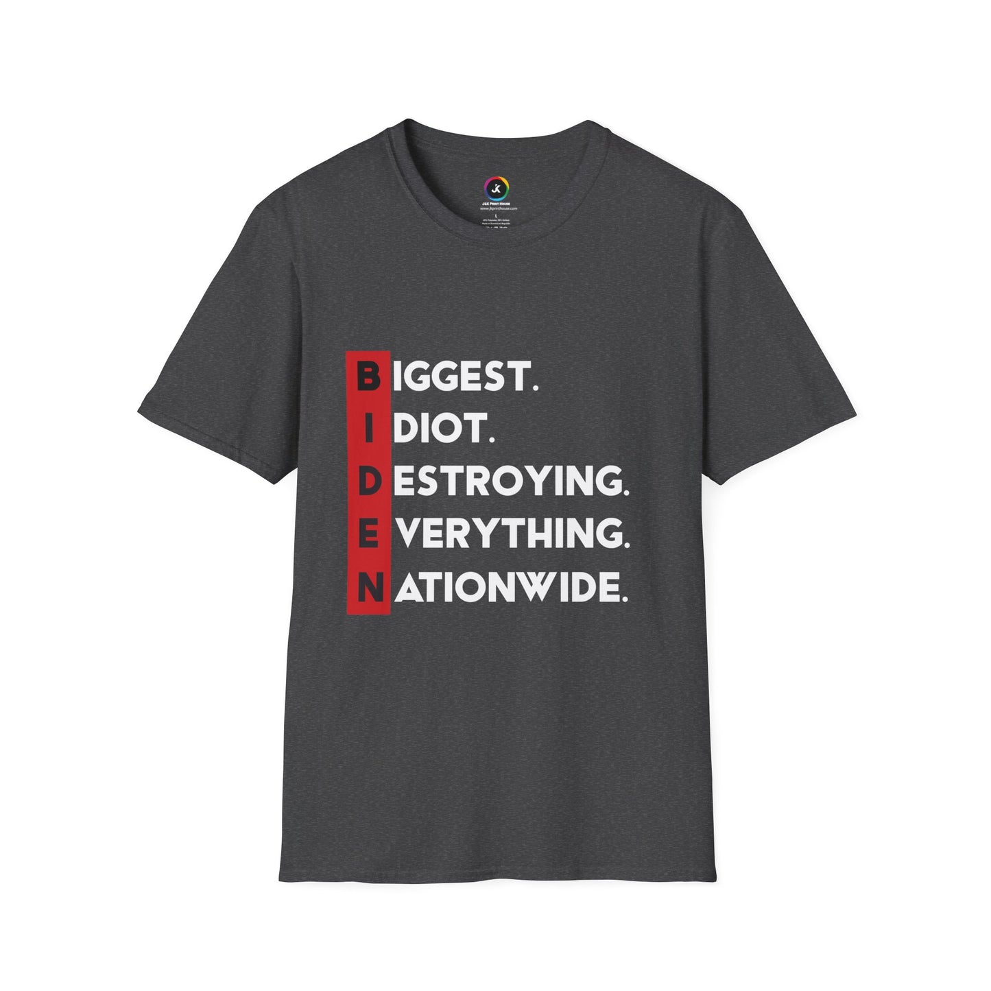 Biden Acronym Politically Incorrect - Premium Dark Soft-Style T-Shirt