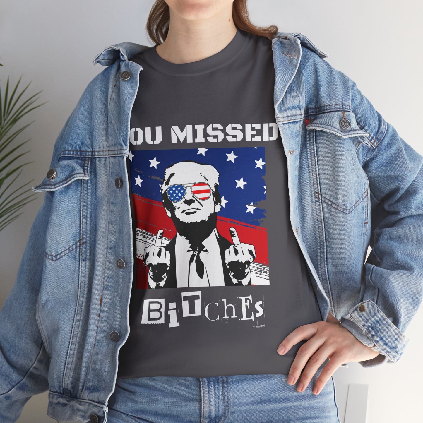 Trump - You Missed B*tches - Dark Gildan Heavy T shirt