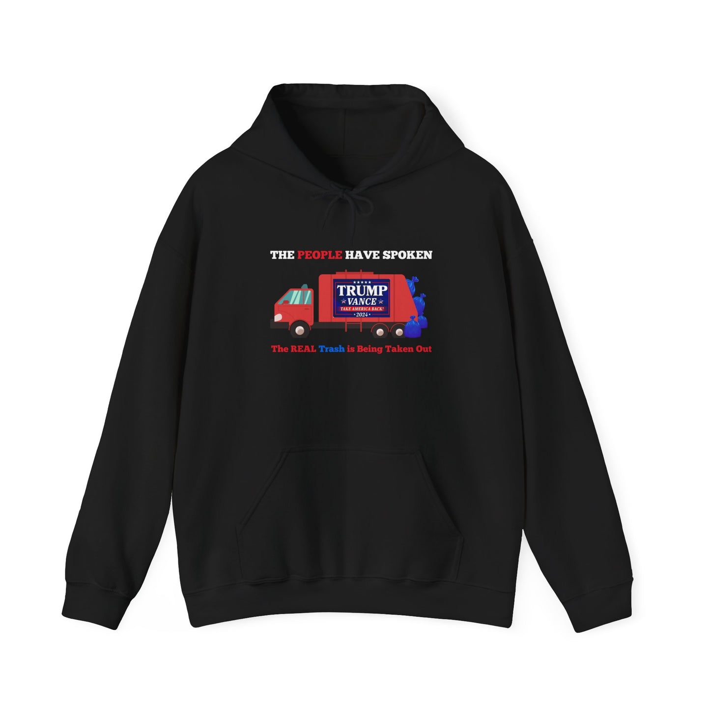 Trump 2024 Victory – The People Have Spoken Garbage Truck Design Hoodie
