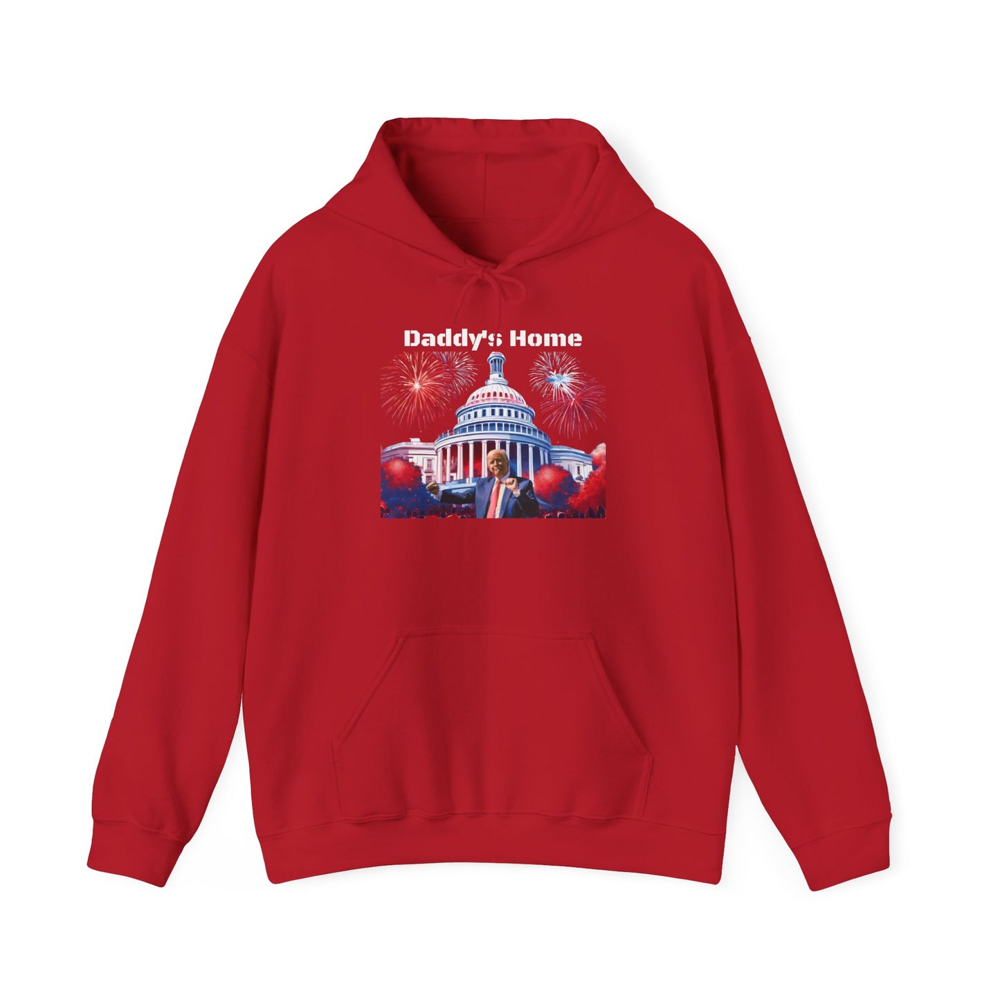 Trump 2024 – Daddy's Back White House Fireworks Design Hoodie