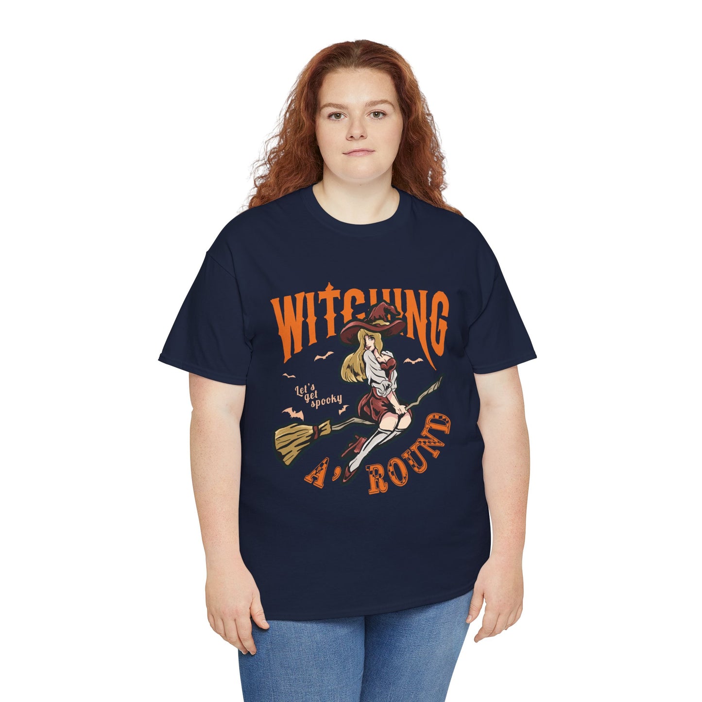 Witching Around Halloween Gildan T-Shirt | Witch Graphic Tee