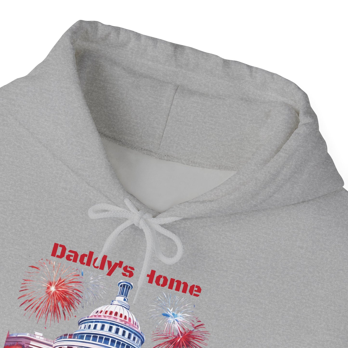 Trump 2024 – Daddy's Back White House Fireworks Design Hoodie