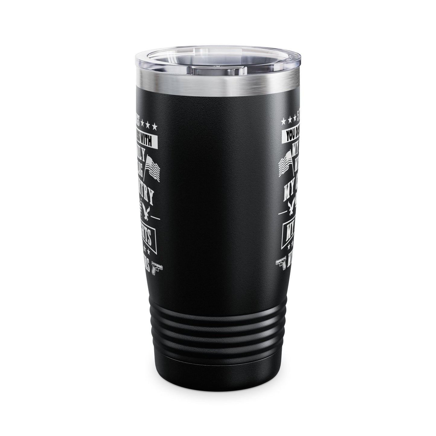 5 Things You Don't Mess with Black 20oz Ringneck Tumbler