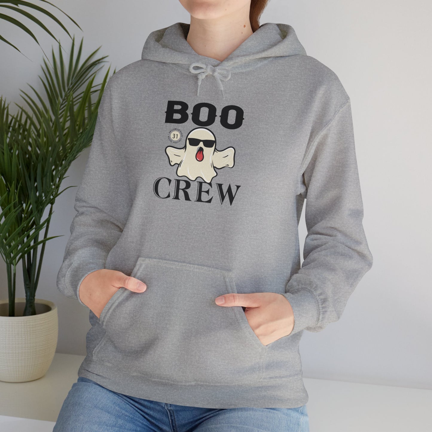 Boo Crew Halloween Hoodie | Spooky Season Ghost Sweatshirt