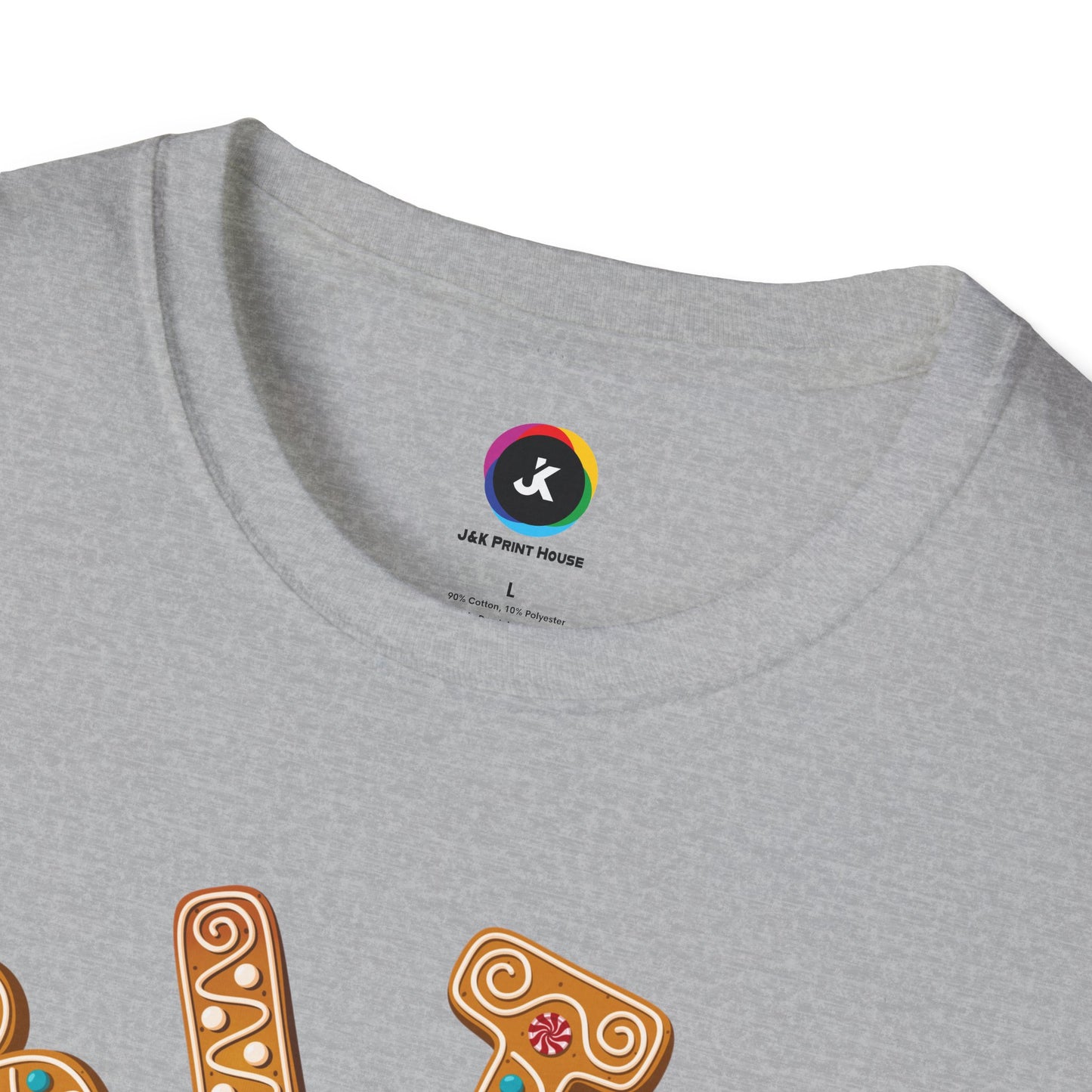 "Bite Me" Gingerbread Man Christmas Softstyle T-Shirt – Humorous Holiday Apparel