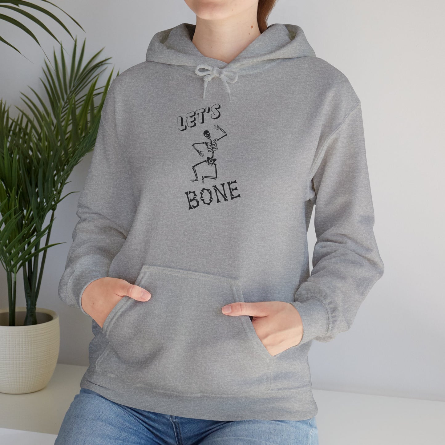 Let's Bone Skeleton Halloween Gildan Hoodie