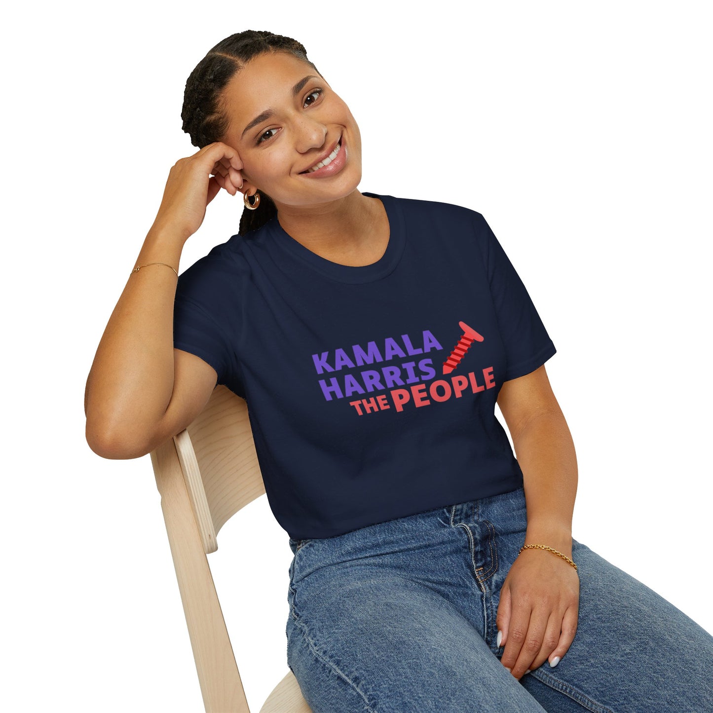 Kamala Harris 2024 “Screwing the People” Gildan Softstyle T-Shirt
