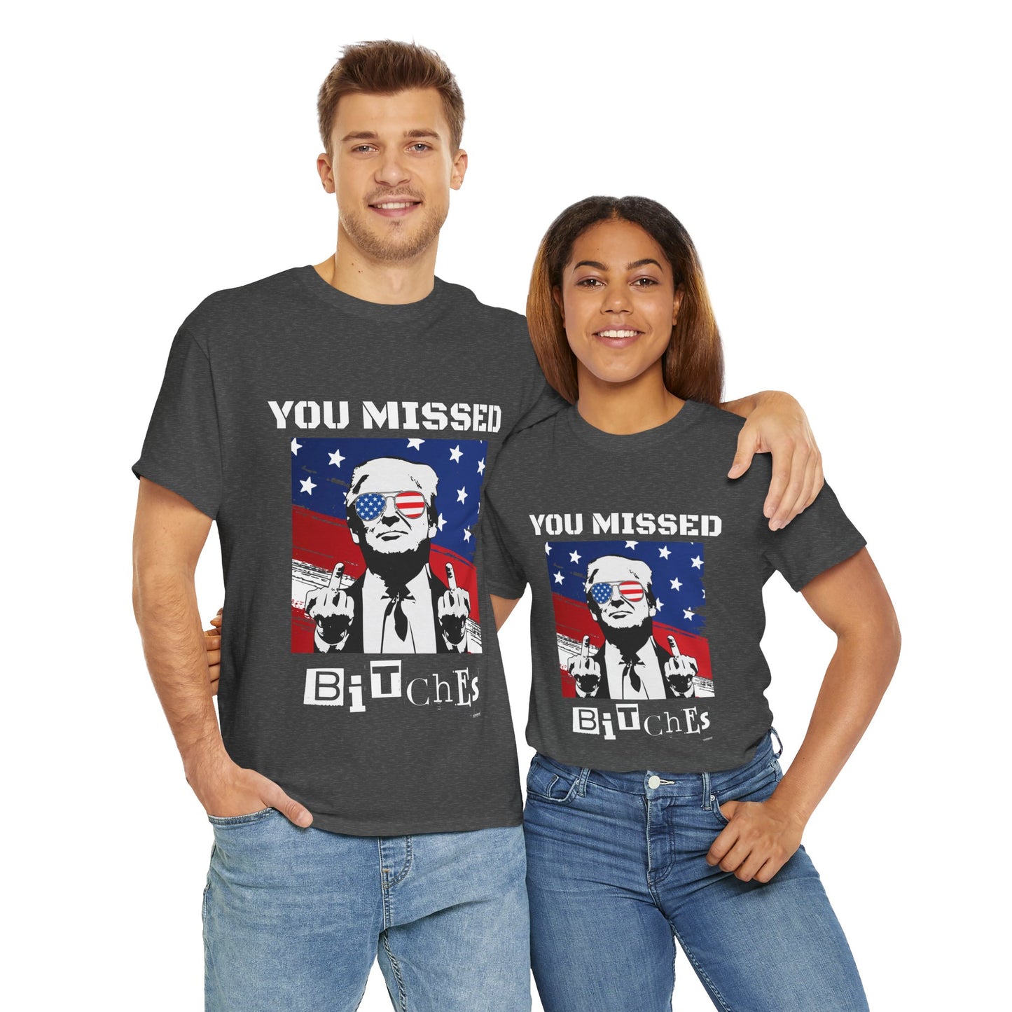 Trump - You Missed B*tches - Dark Gildan Heavy T shirt