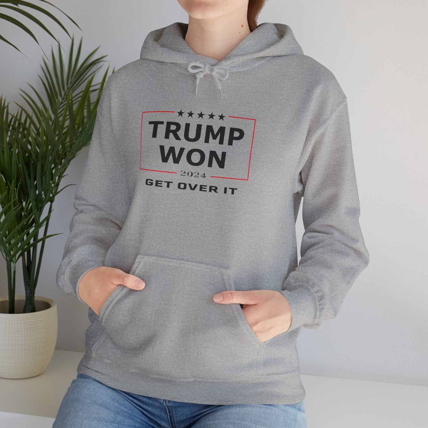 Trump Won 2024 – Get Over It Election Design Hoodie