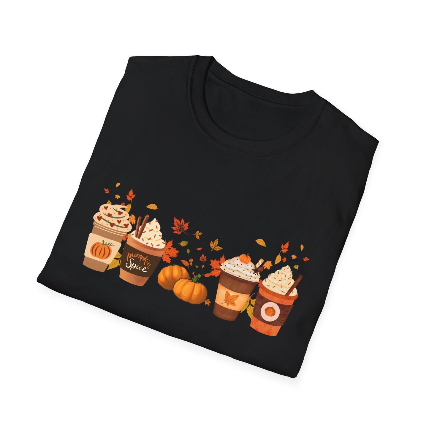 Fall Pumpkin Spice Latte Design Gildan Softstyle T-Shirt