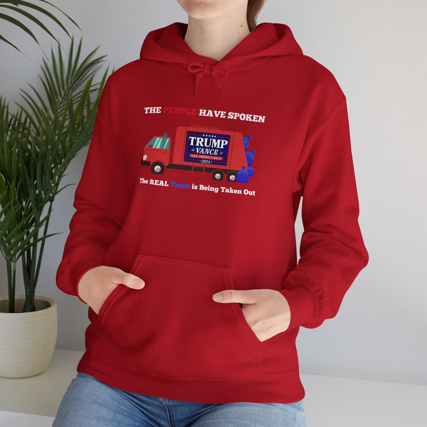Trump 2024 Victory – The People Have Spoken Garbage Truck Design Hoodie