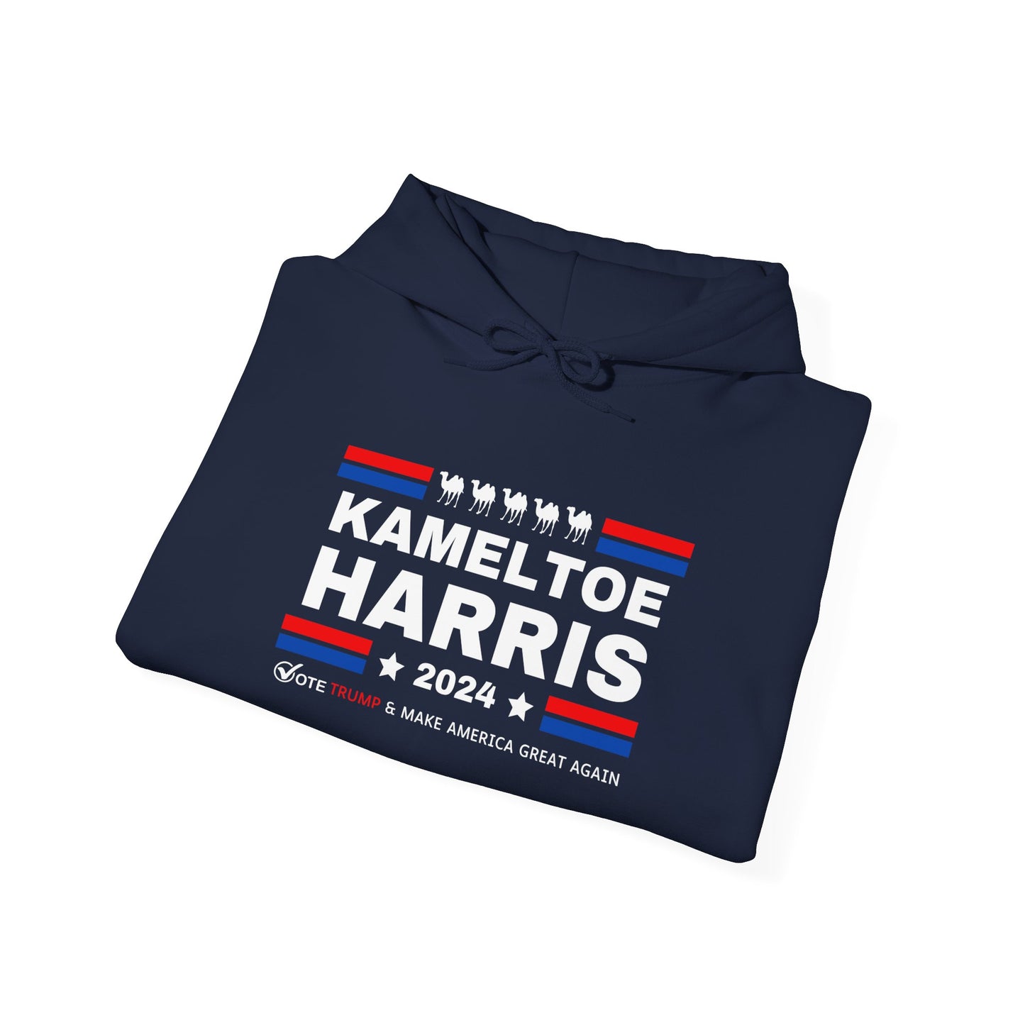Kameltoe Harris 2024 - Vote Trump Dark Gildan Unisex Hoodie