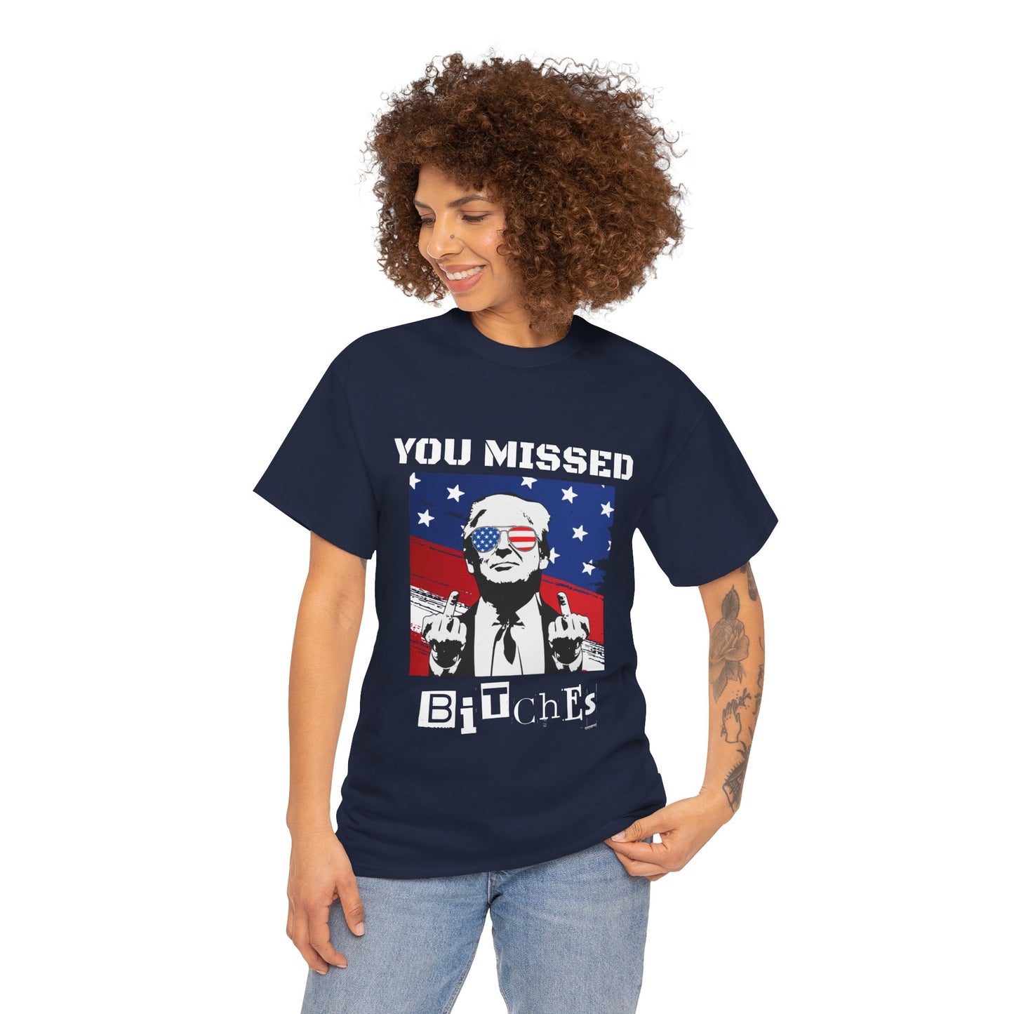 Trump - You Missed B*tches - Dark Gildan Heavy T shirt