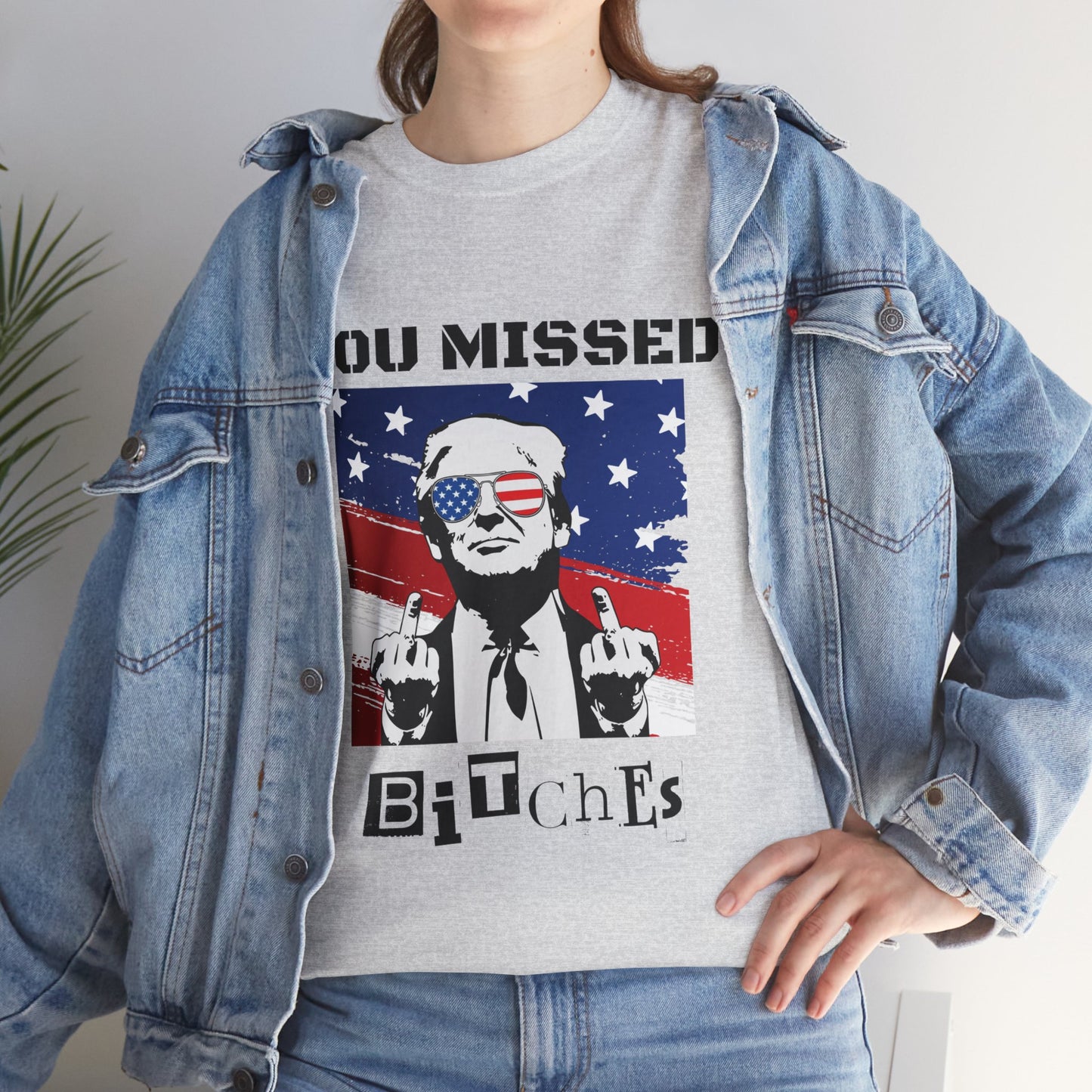 Trump - You Missed B*tches - Light Gildan Heavy T shirt