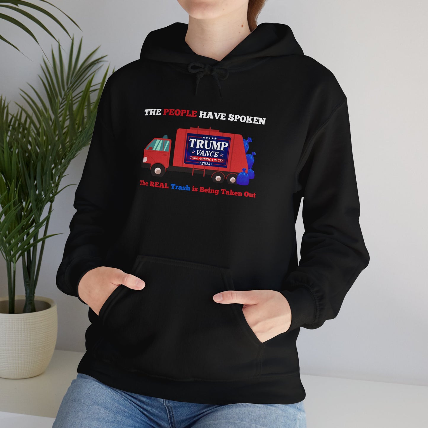 Trump 2024 Victory – The People Have Spoken Garbage Truck Design Hoodie