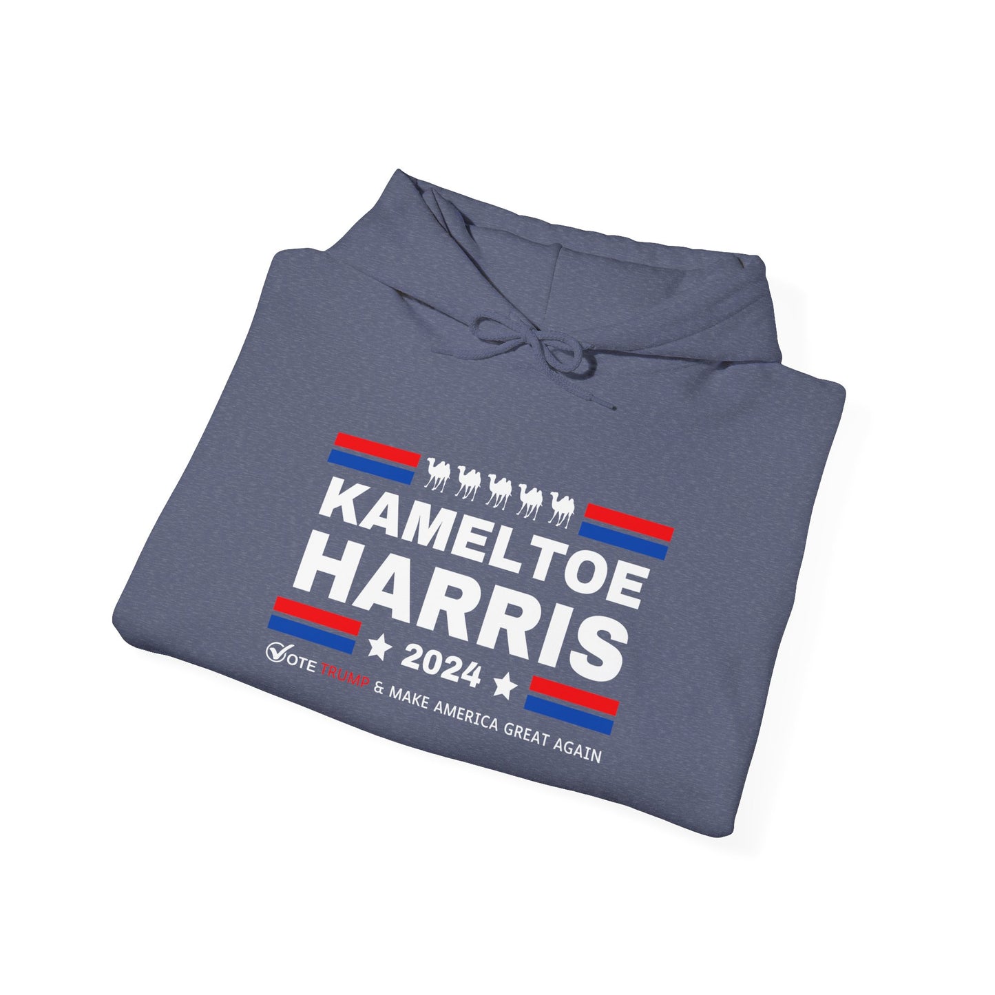 Kameltoe Harris 2024 - Vote Trump Dark Gildan Unisex Hoodie