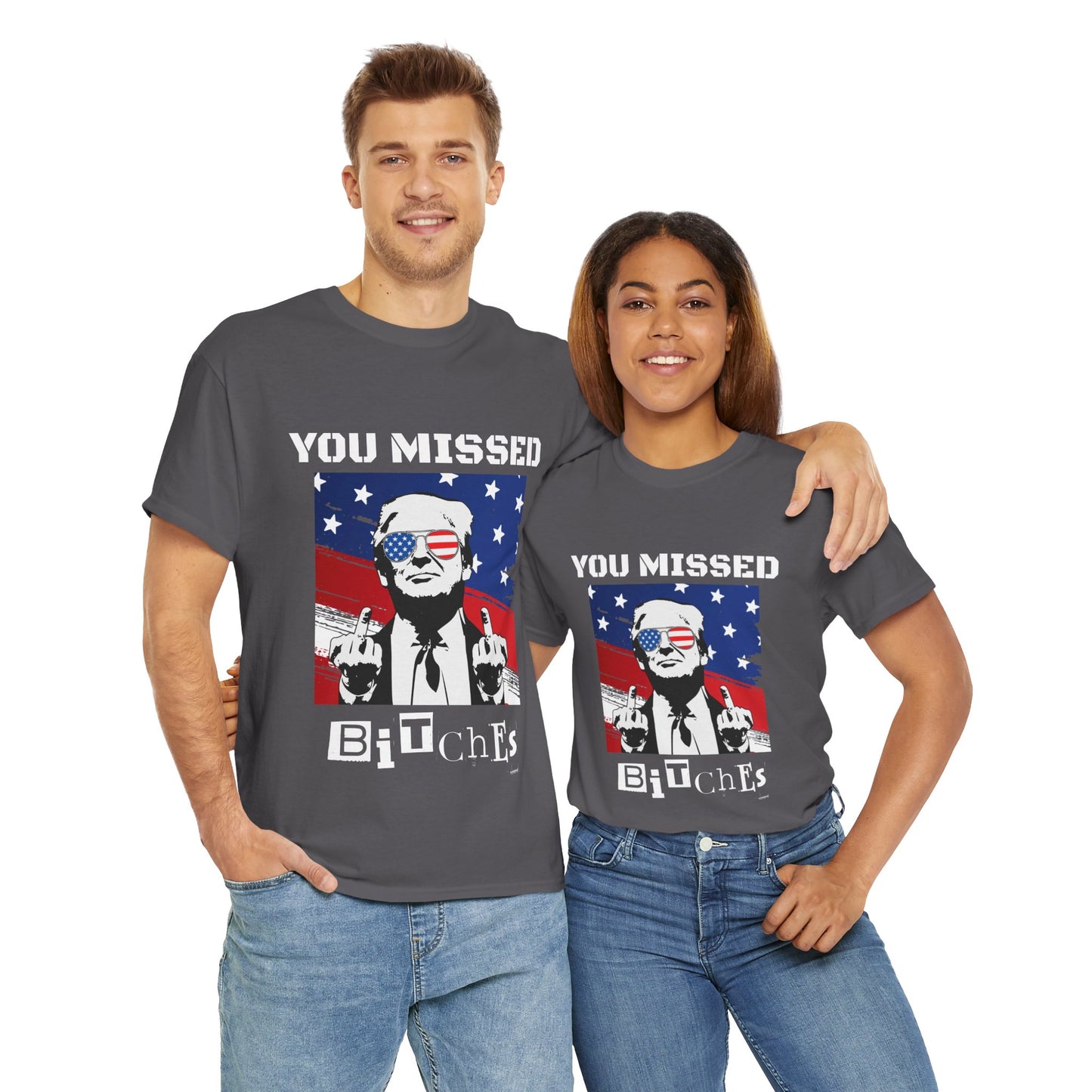 Trump - You Missed B*tches - Dark Gildan Heavy T shirt