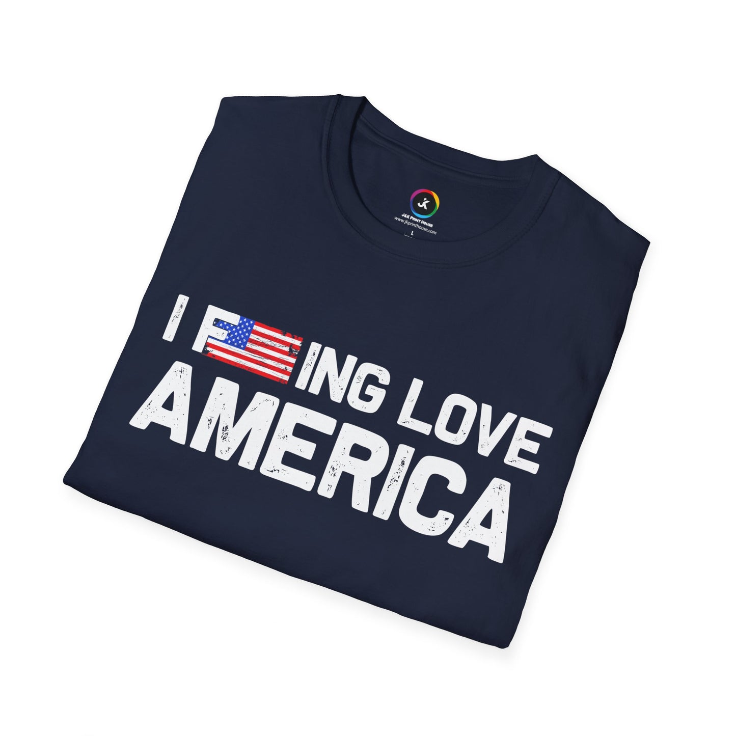 F***ing Love America - Premium Softstyle Dark T-Shirt
