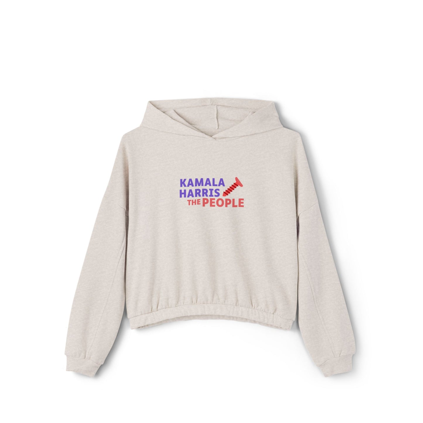 Kamala Harris "Screwing the People" Bella+Canvas Women's Cinched Bottom Hoodie