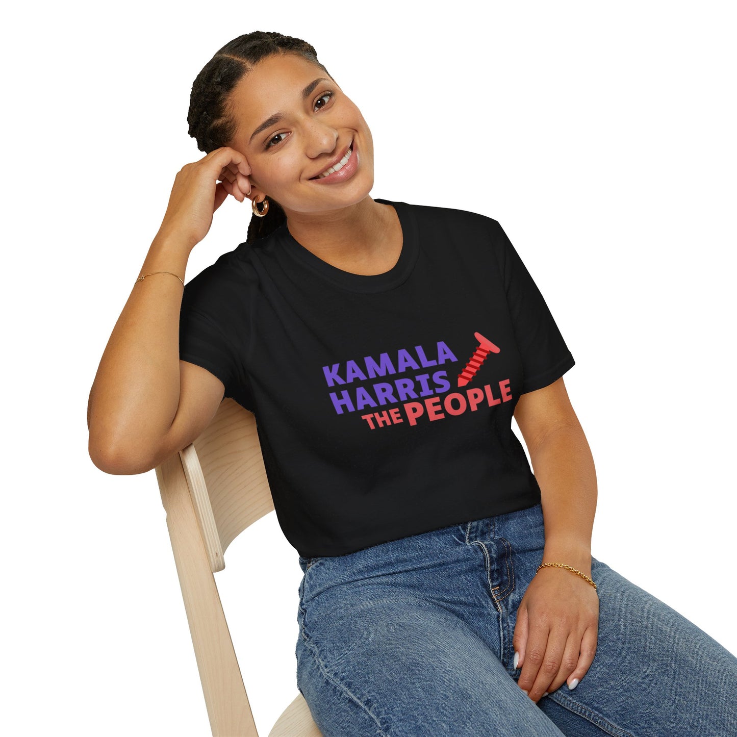 Kamala Harris 2024 “Screwing the People” Gildan Softstyle T-Shirt