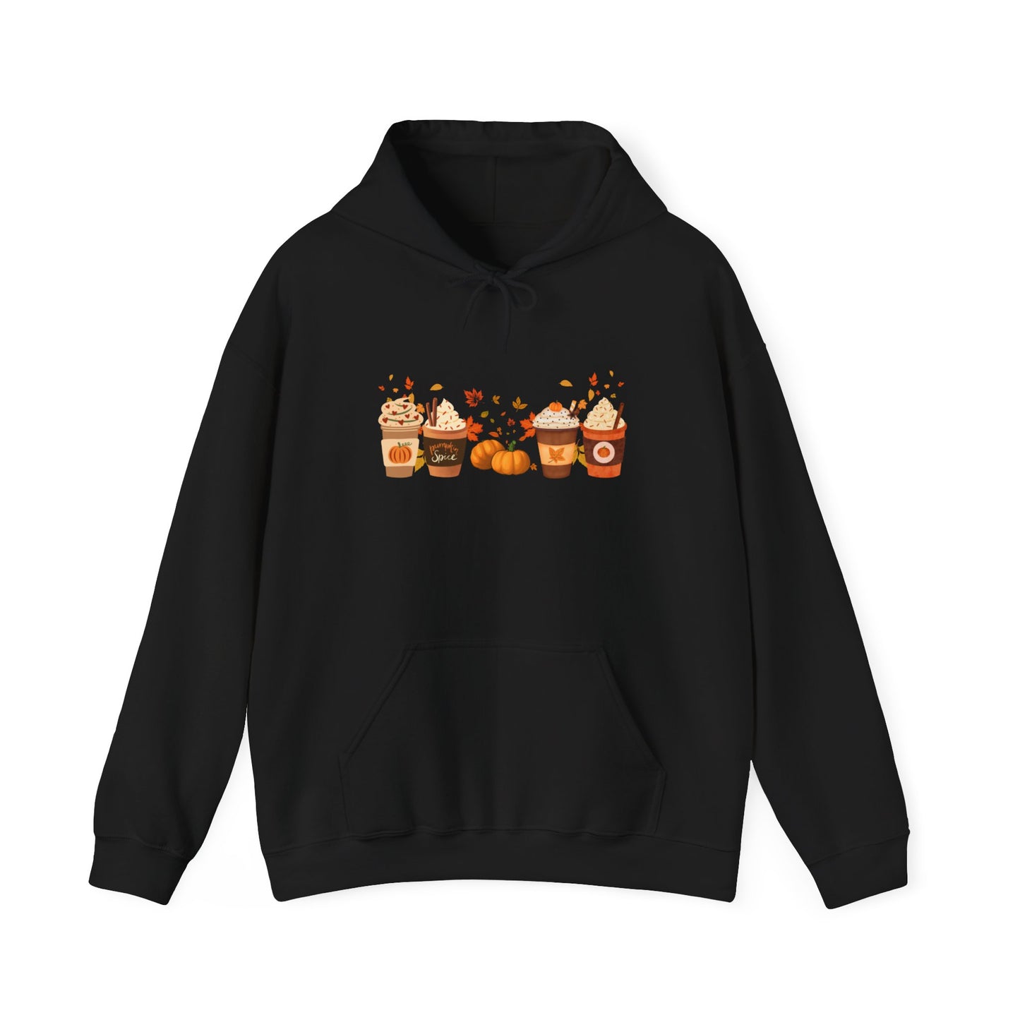 Fall Pumpkin Spice Latte Design Gildan Hoodie