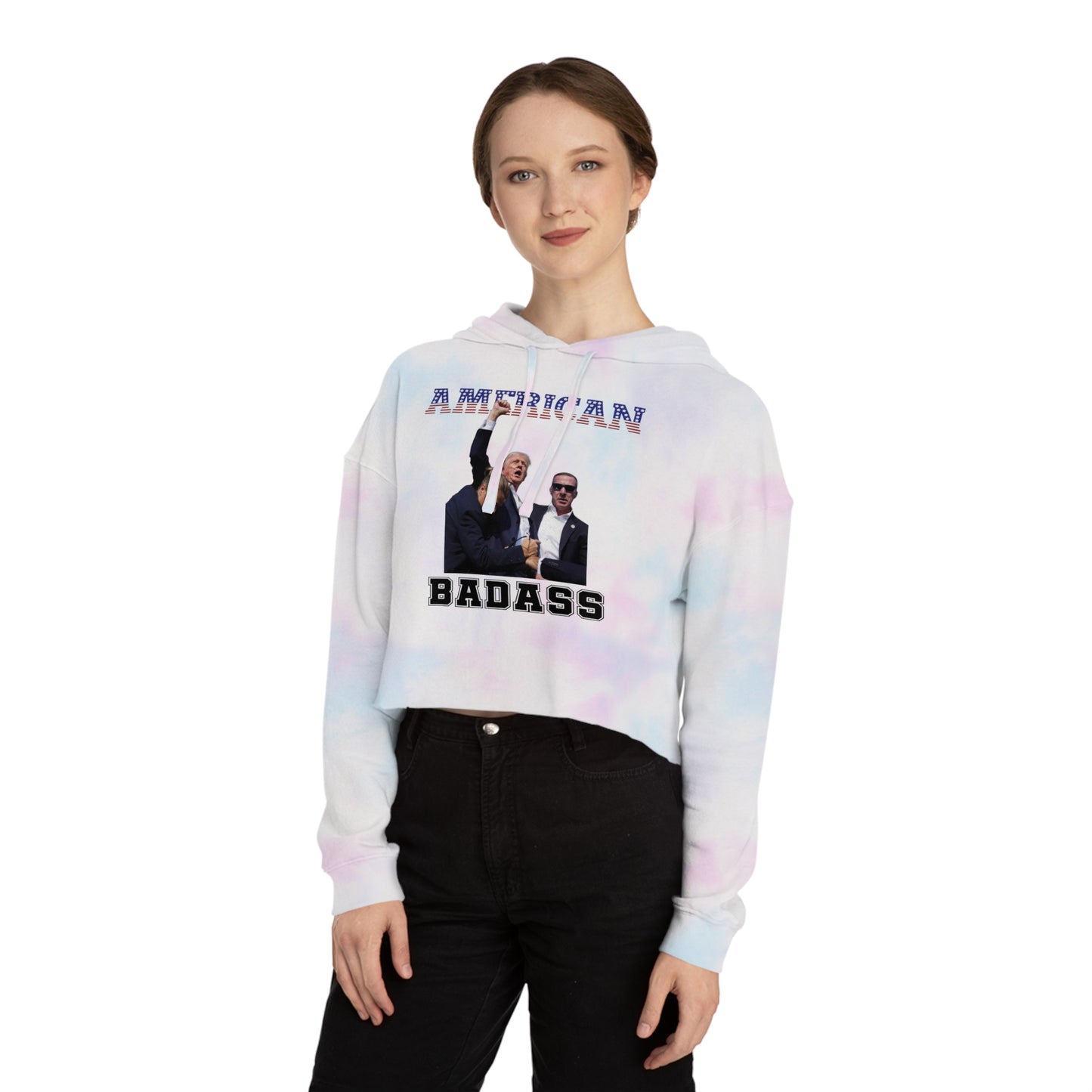 American Badass Cropped Hoodie